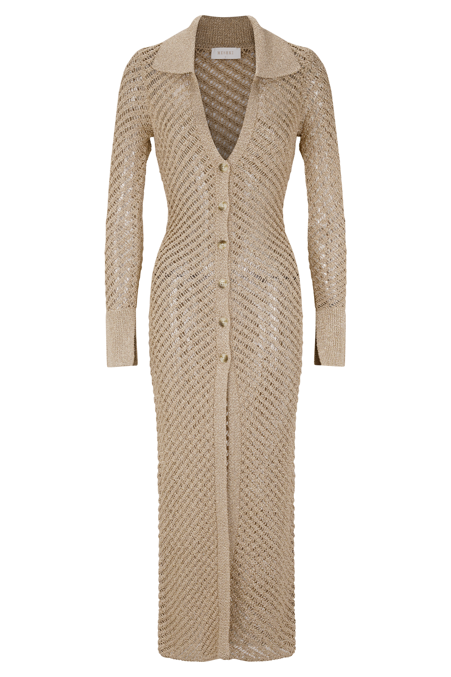 Waverley Metallic Knit Swim Cover Up - Gold