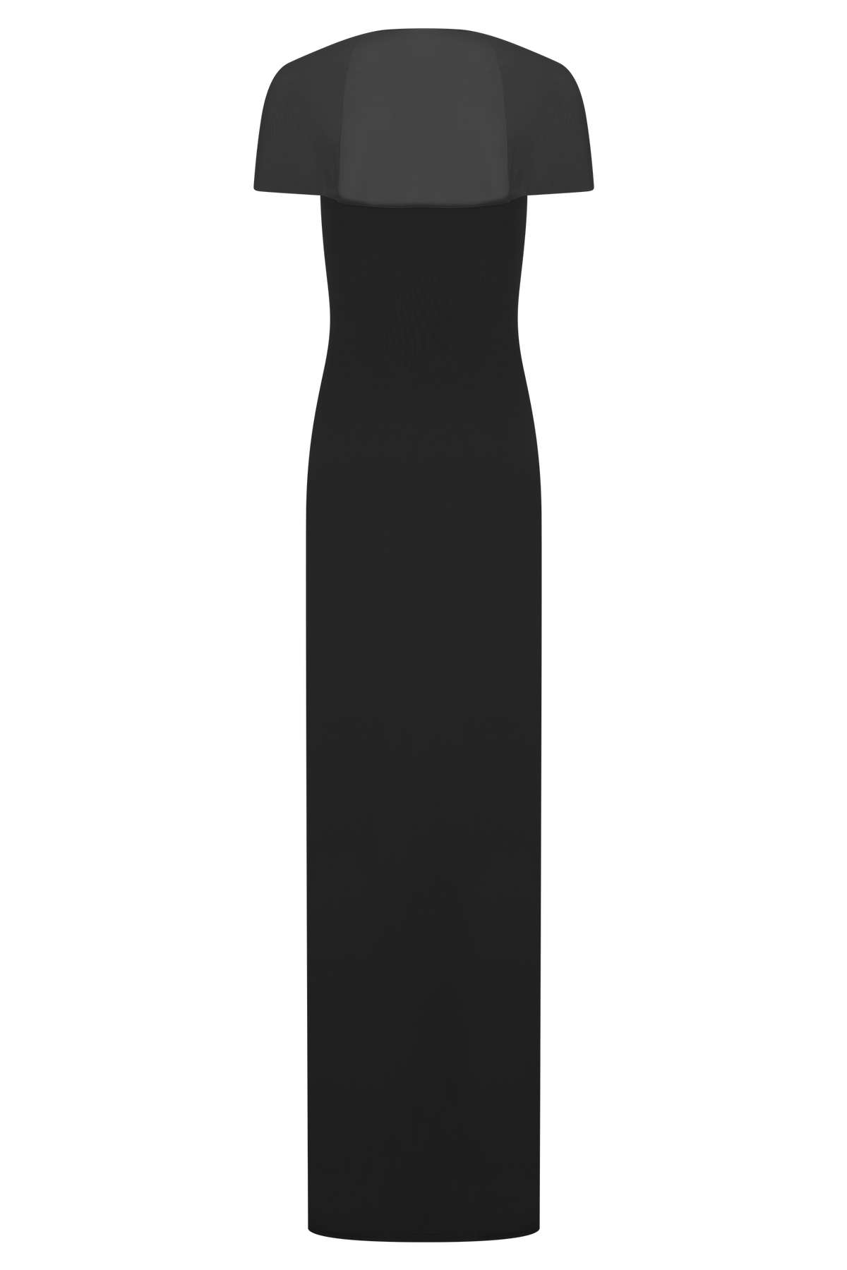 Wyatt Slinky And Mesh Maxi Dress - Black