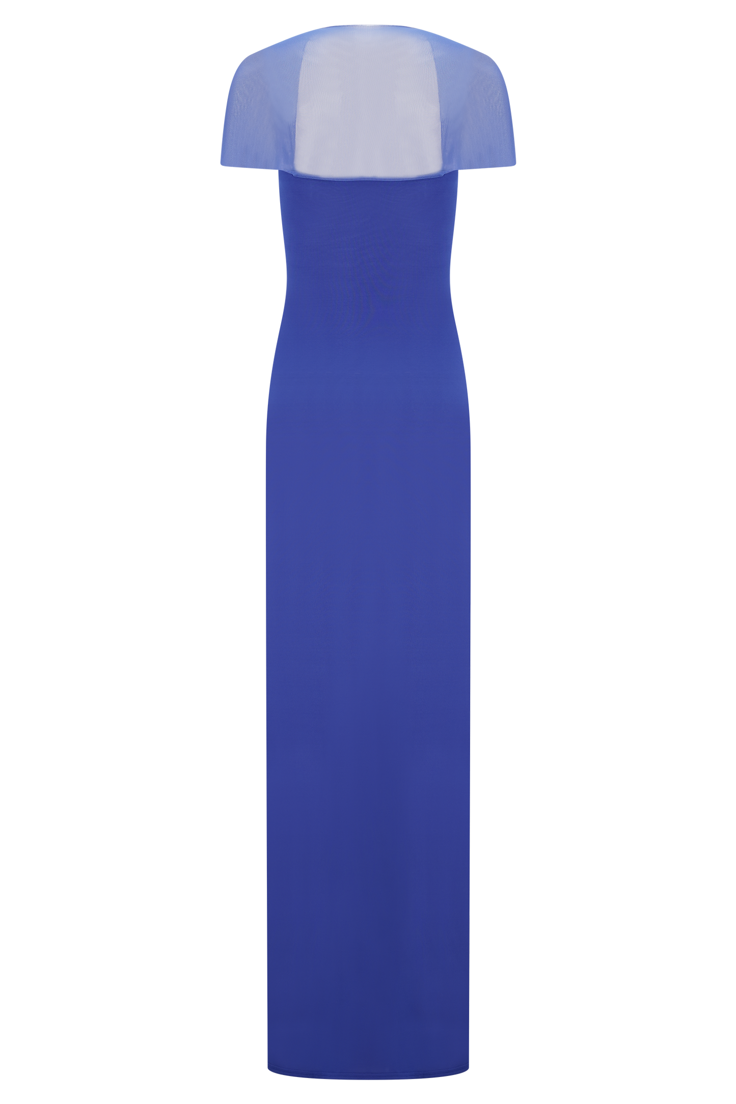 Wyatt Slinky And Mesh Maxi Dress - Cobalt Blue