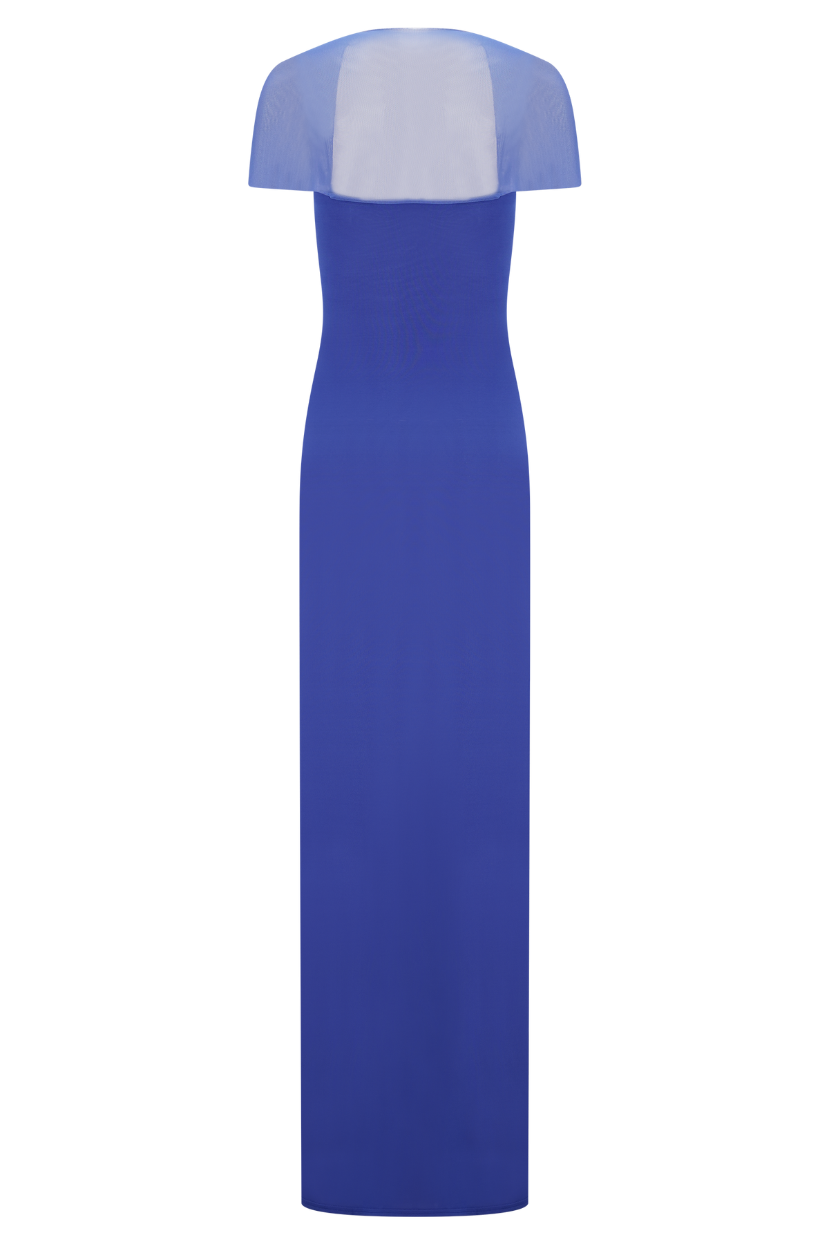 Wyatt Slinky And Mesh Maxi Dress - Cobalt Blue