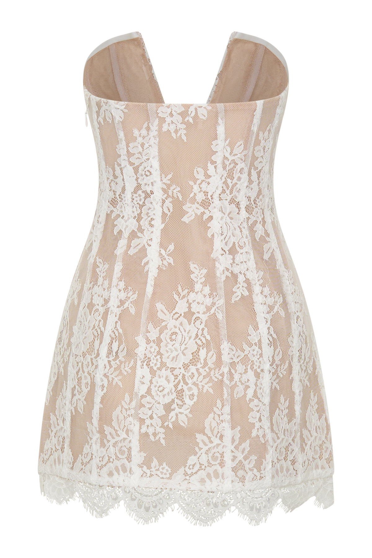Zoey Lace Corset Mini Dress - Ivory