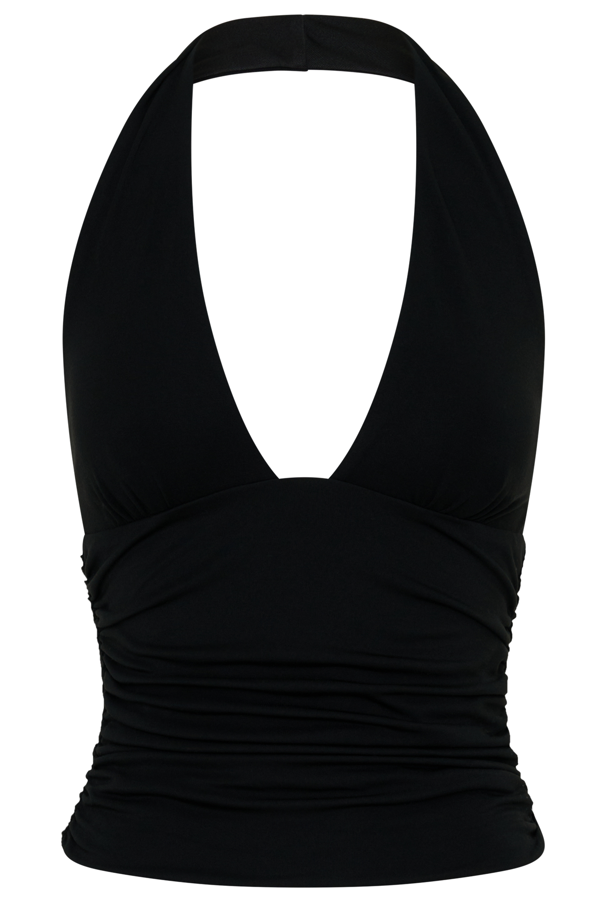 Peregrine Modal Gathered Halter Top - Black