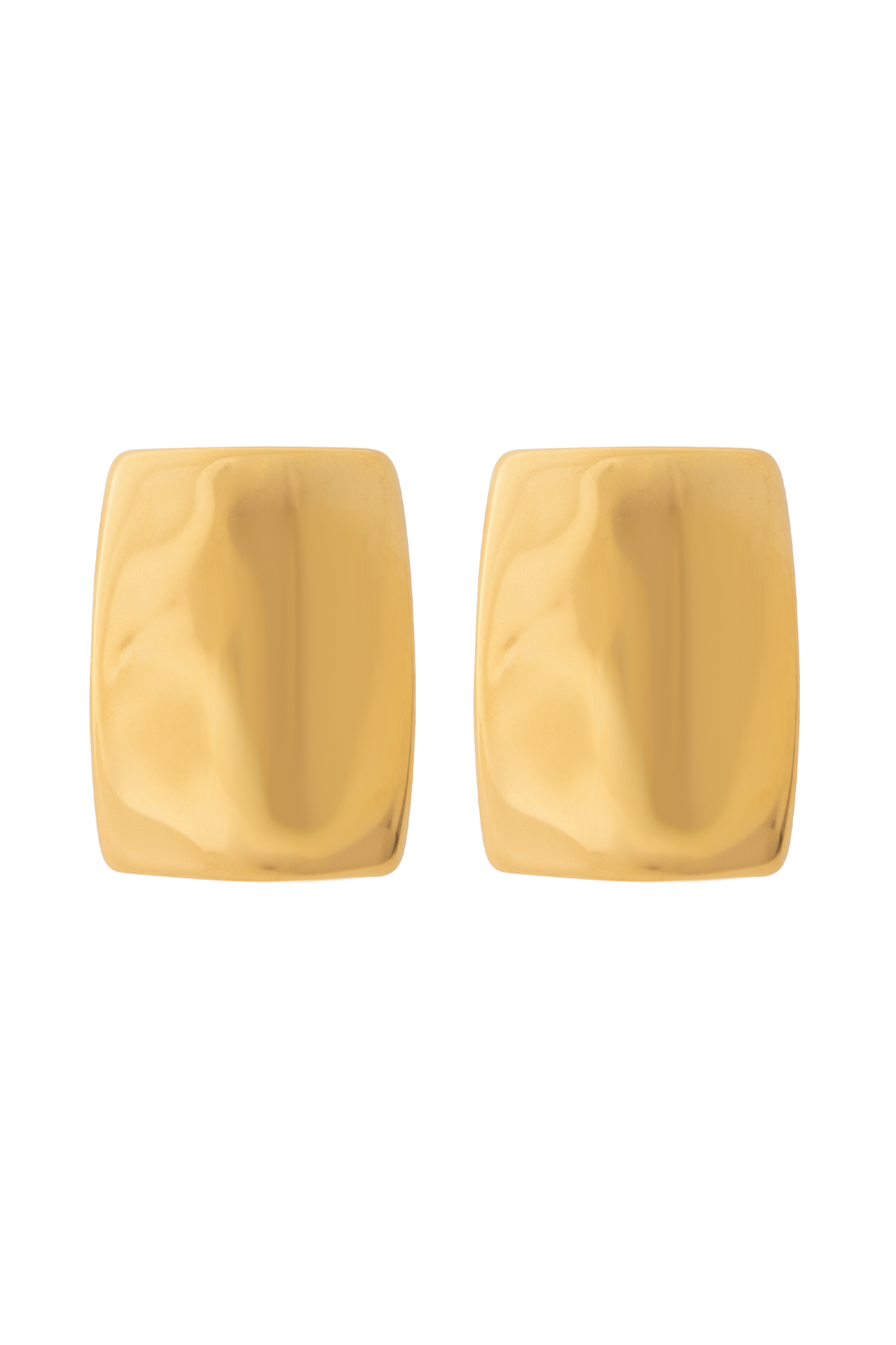 Georgia Rounded Rectangular Earrings - Gold