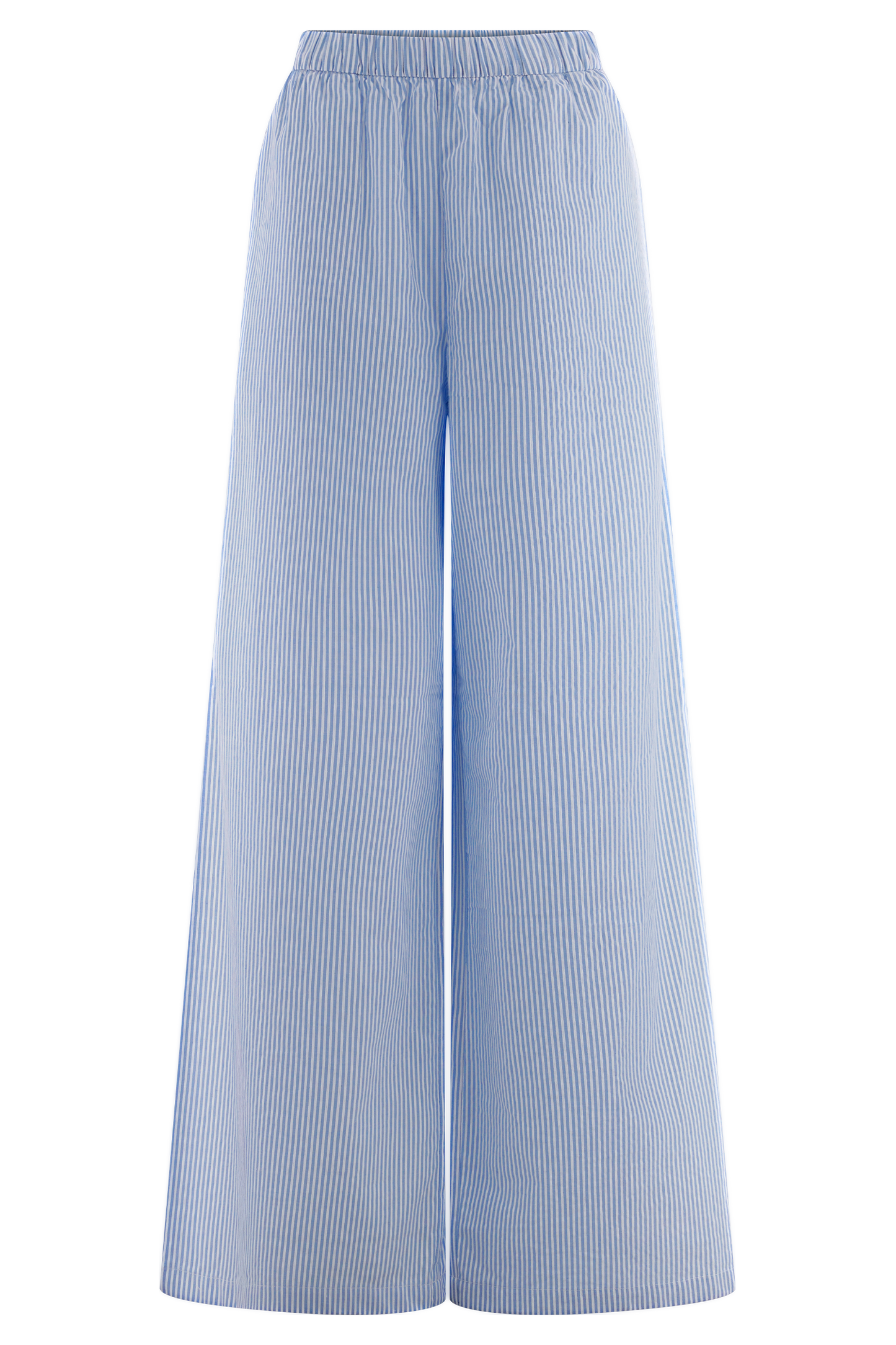 Hansen Wide Leg Pants - Blue Pinstripe