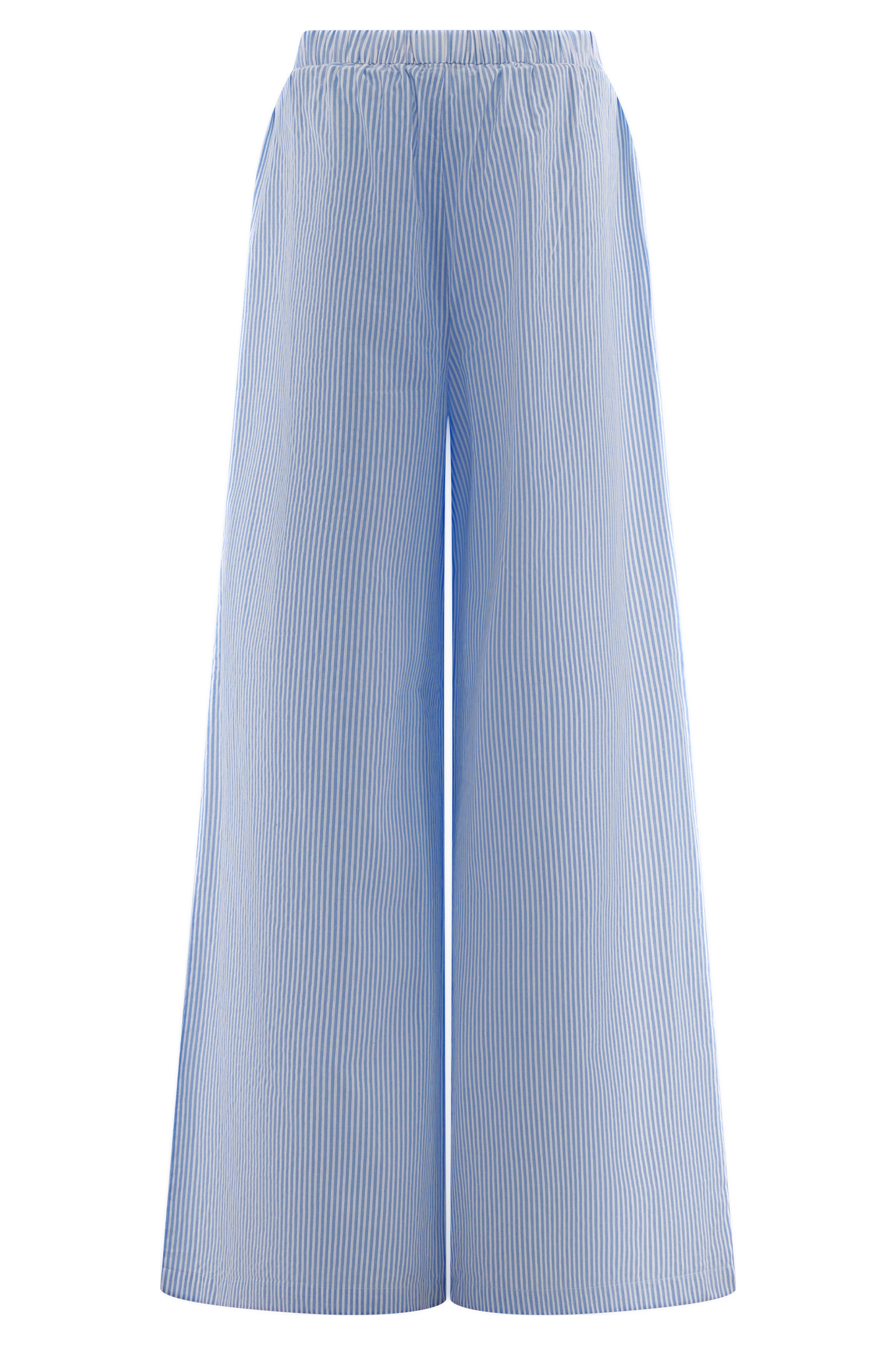 Hansen Wide Leg Pants - Blue Pinstripe