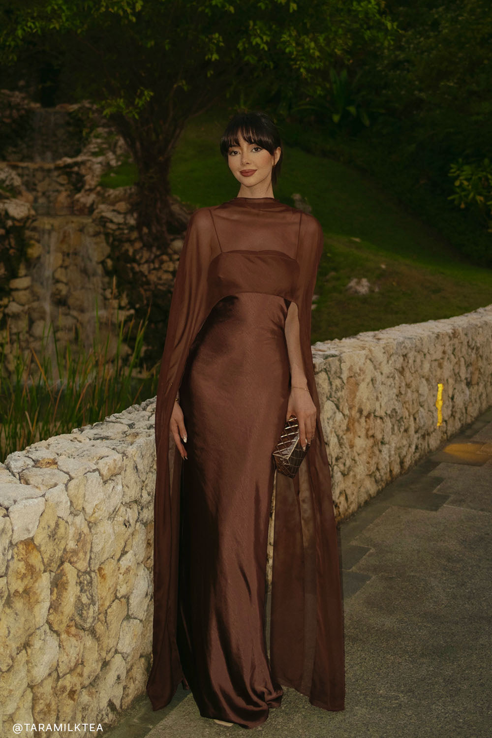 chiffon cape dress Coast Women's Style Sequin Maxi in Coral Perfect for weddings Blue Silk Chiffon Cape Gown