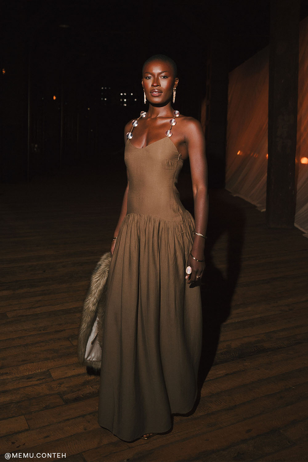 Darling Linen Maxi Dress - Chocolate | MESHKI US