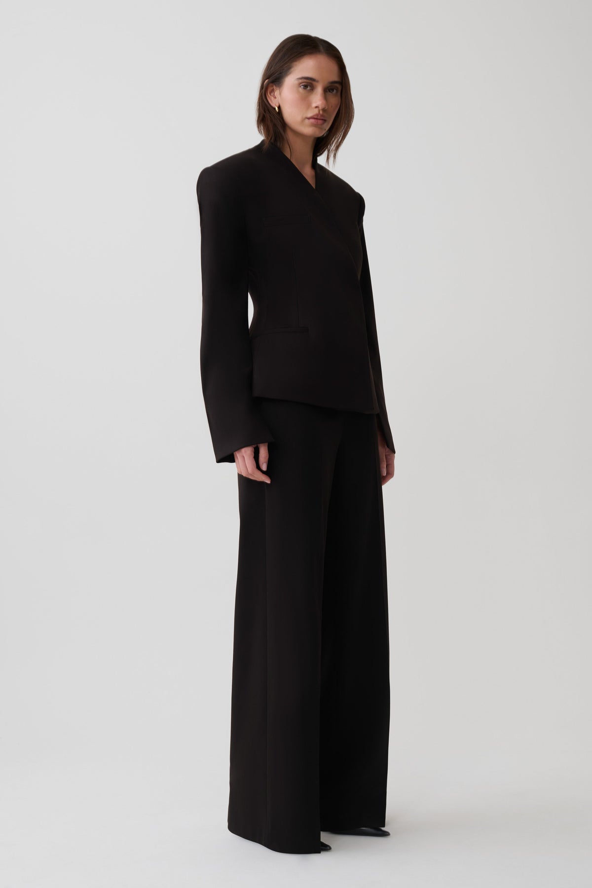 Katherine Suiting Structured Blazer - Black