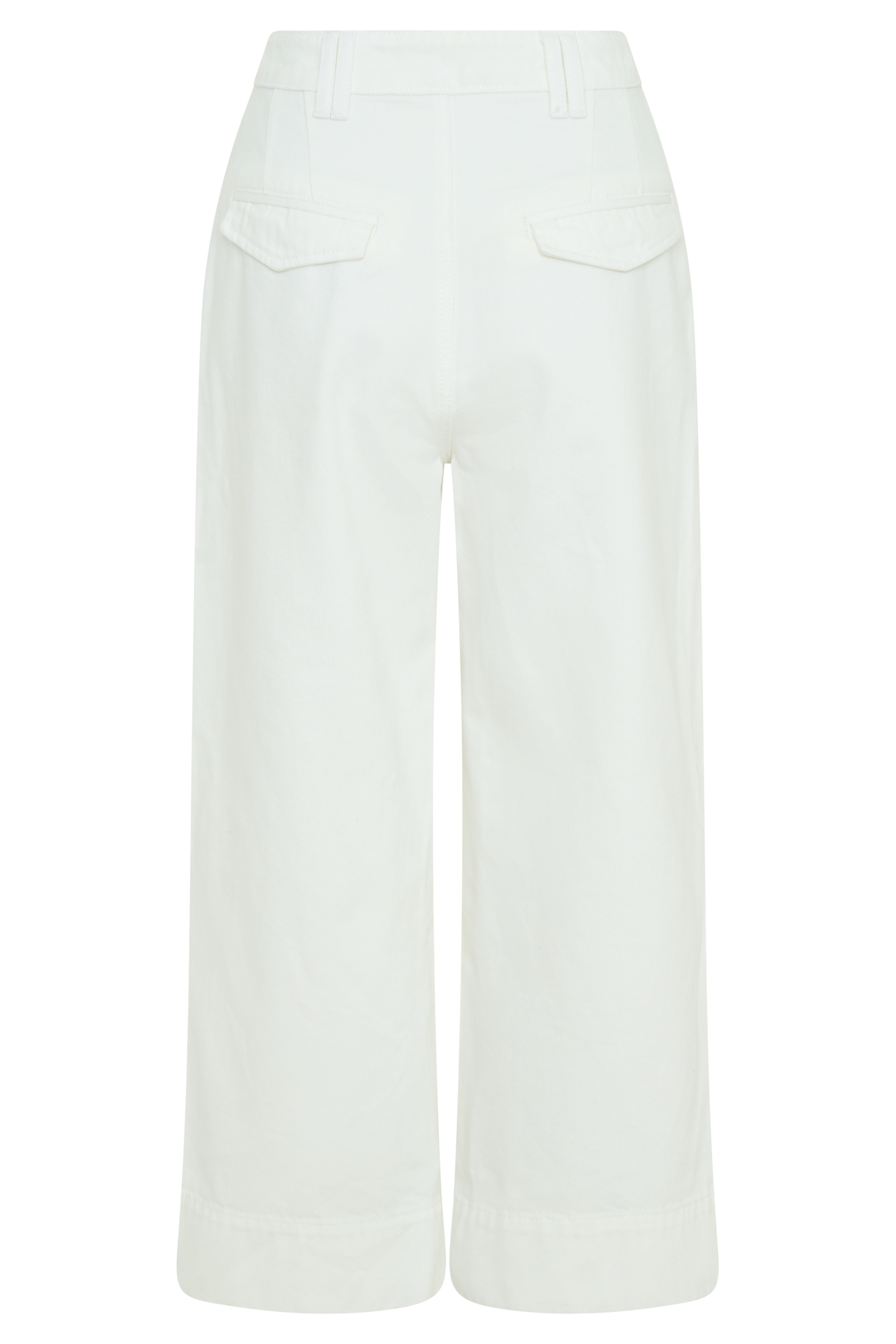 Kaitlyn Cropped Wide Leg Jeans - White
