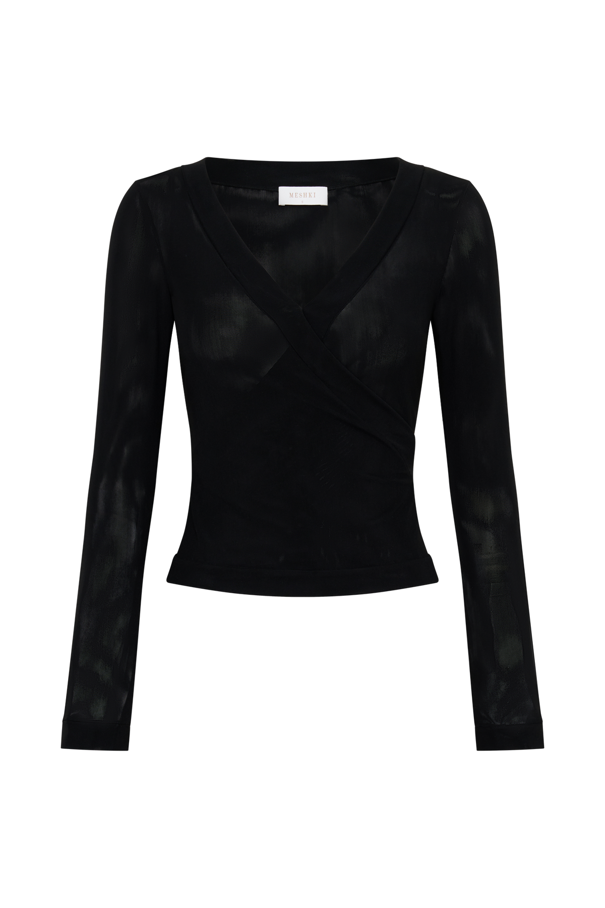 Lumi Long Sleeve Mesh Top - Black