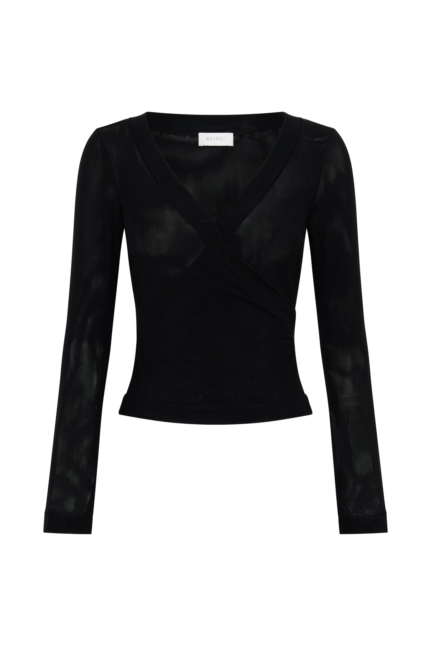 Lumi Long Sleeve Mesh Top - Black