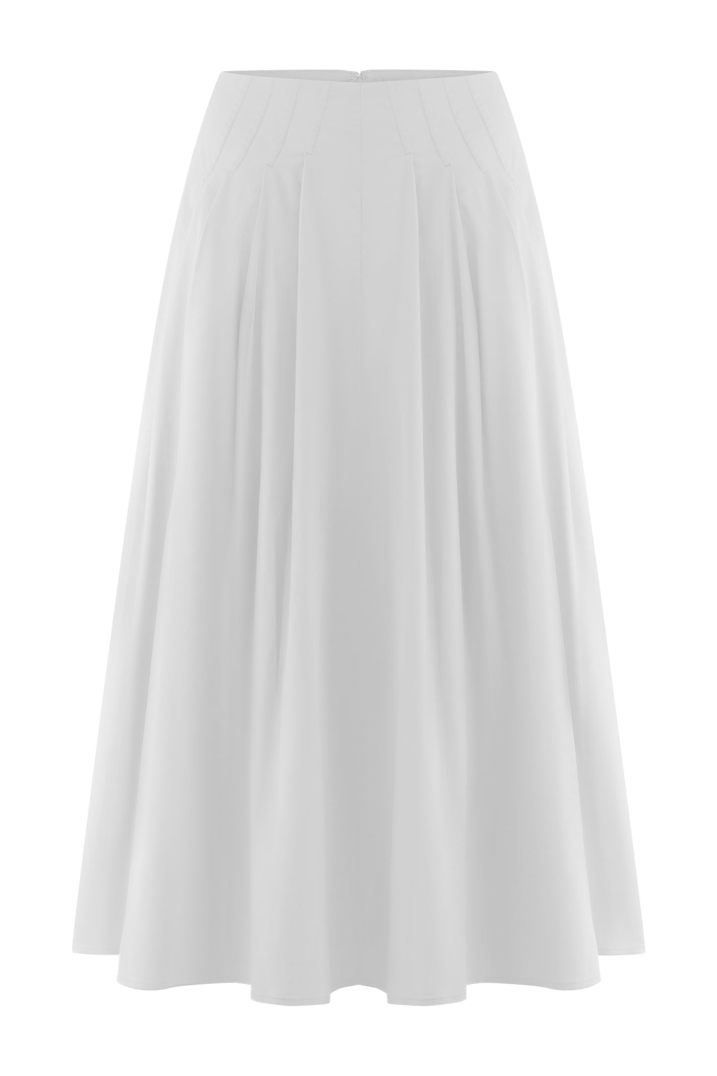 Mae A-Line Midi Skirt - White