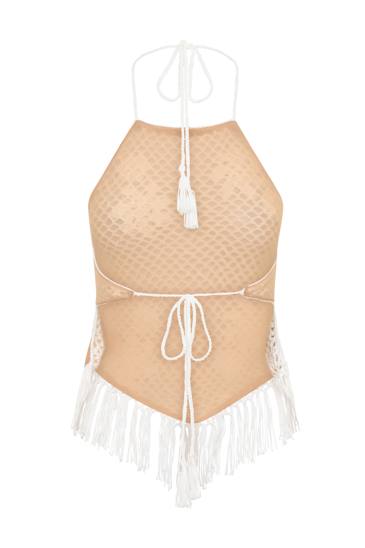Miley Crochet Halter Top - Ivory