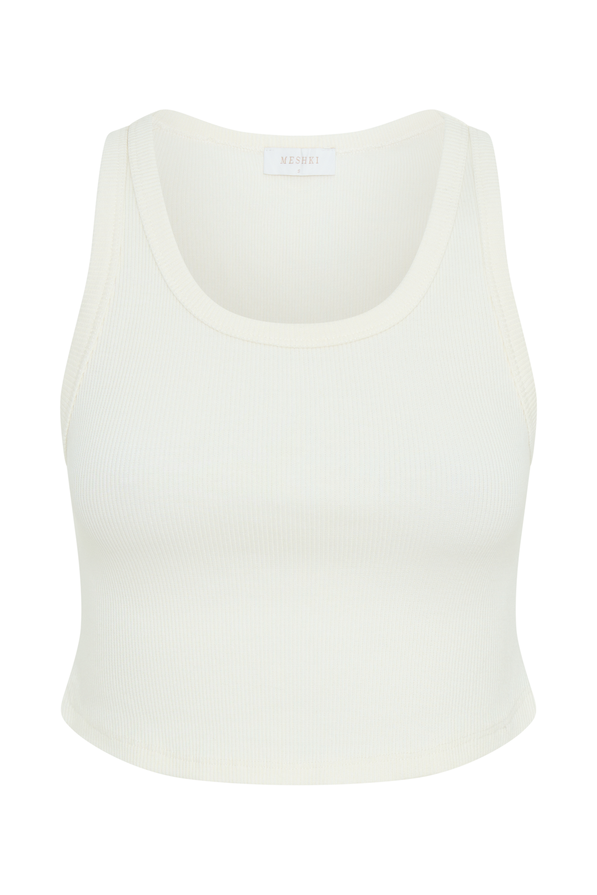 Morgana Ribbed Tank Top - White