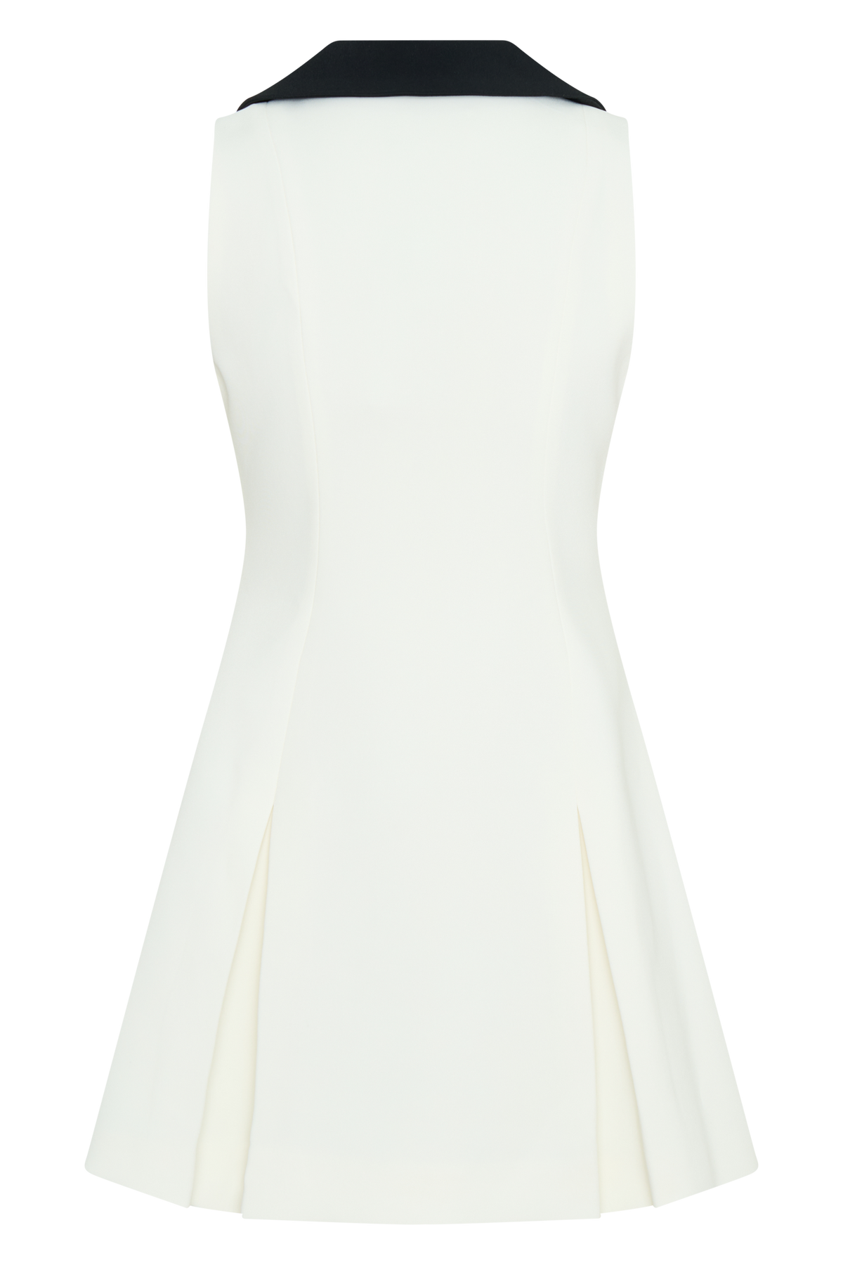 Oli Sleeveless Contrast Mini Dress - Ivory/Black