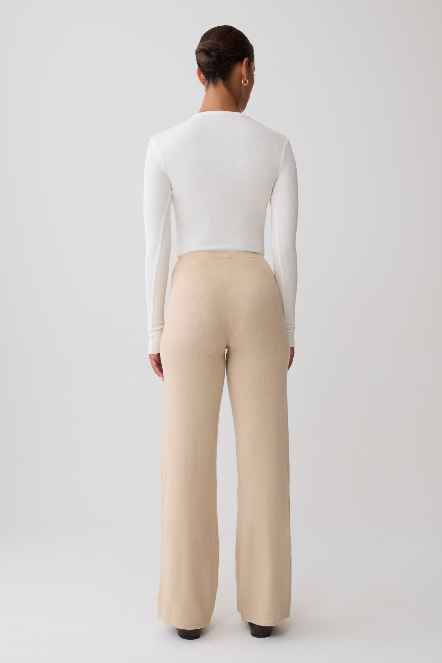 Helania Knit Pants - Oat Marle