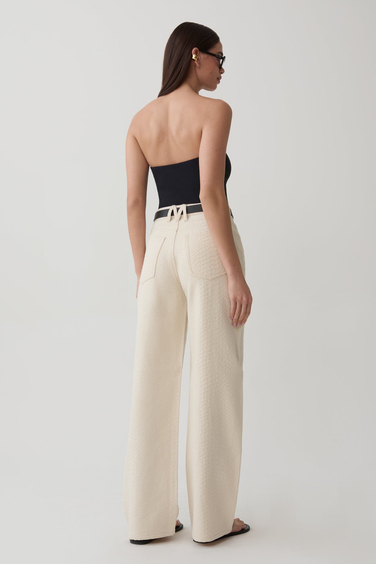 Bronte Straight Leg Denim Jeans - Neutral Snake