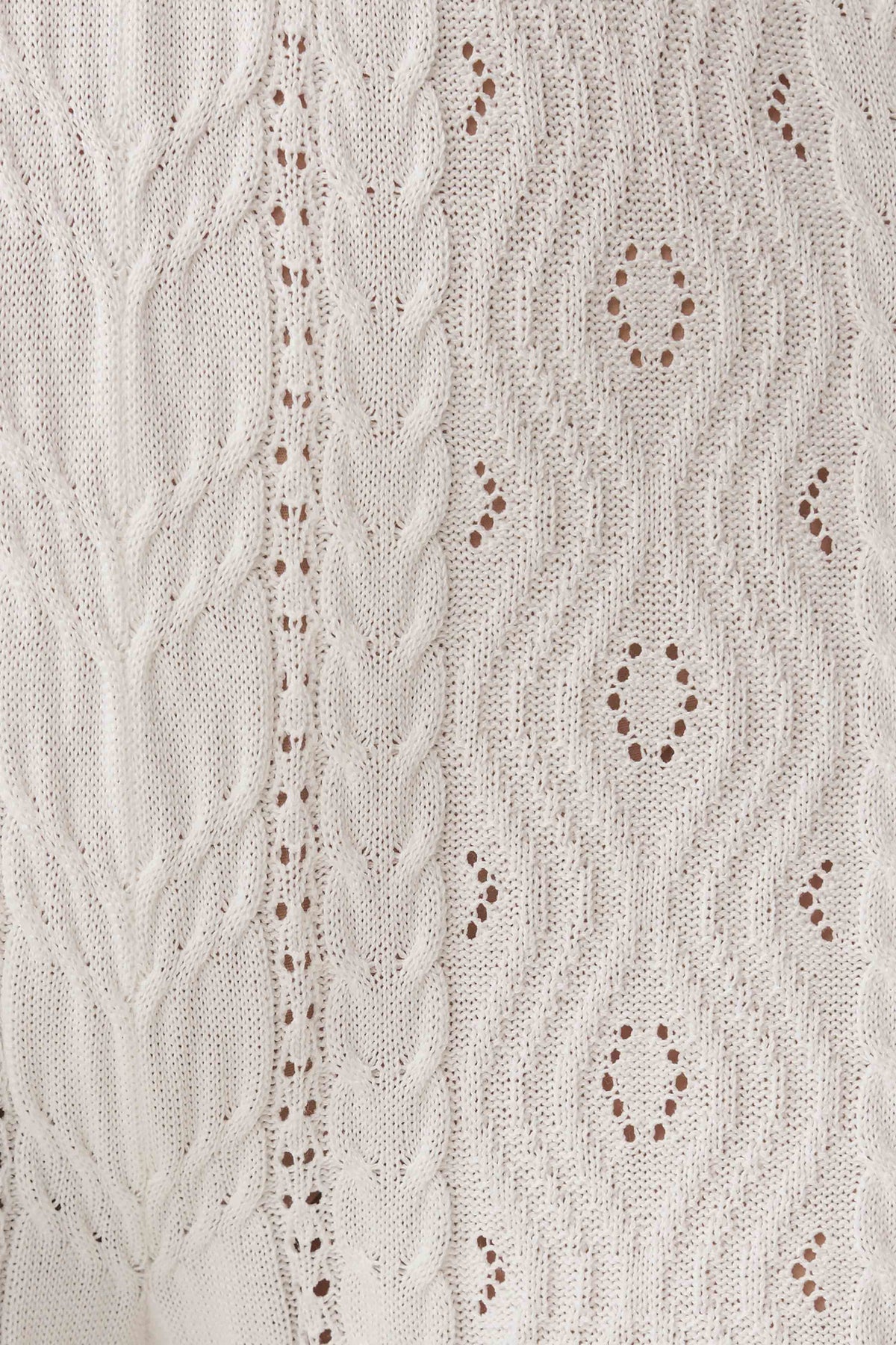 Jill Pointelle Knit Pants - White