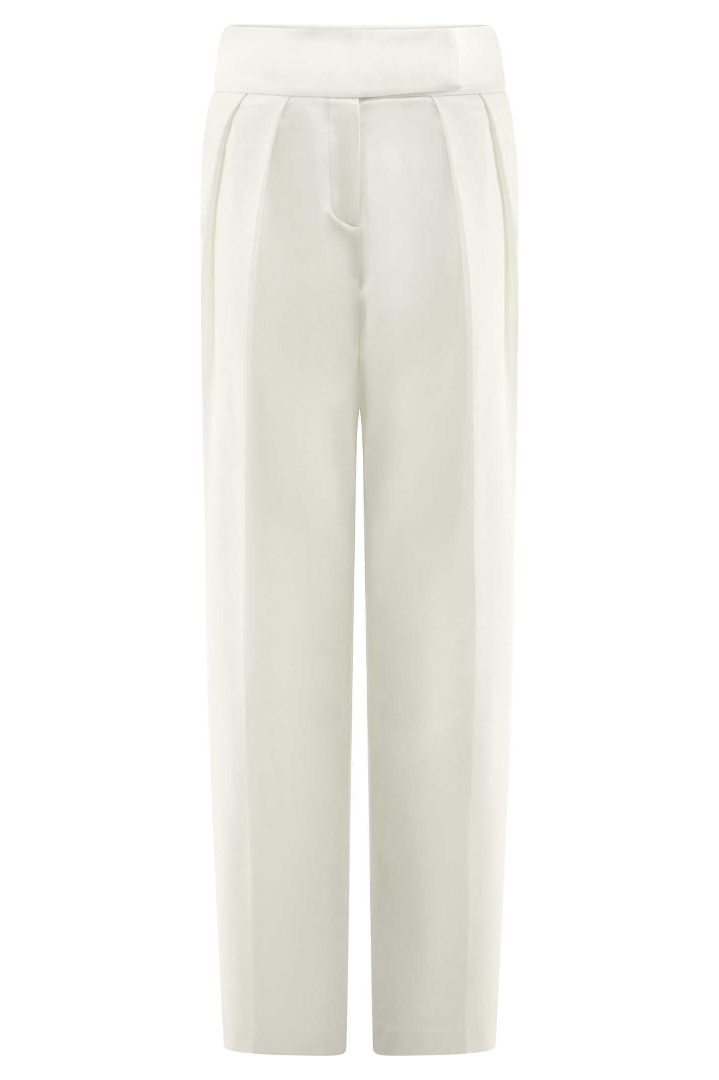 Penelope Pleated High Waisted Pants - Ivory