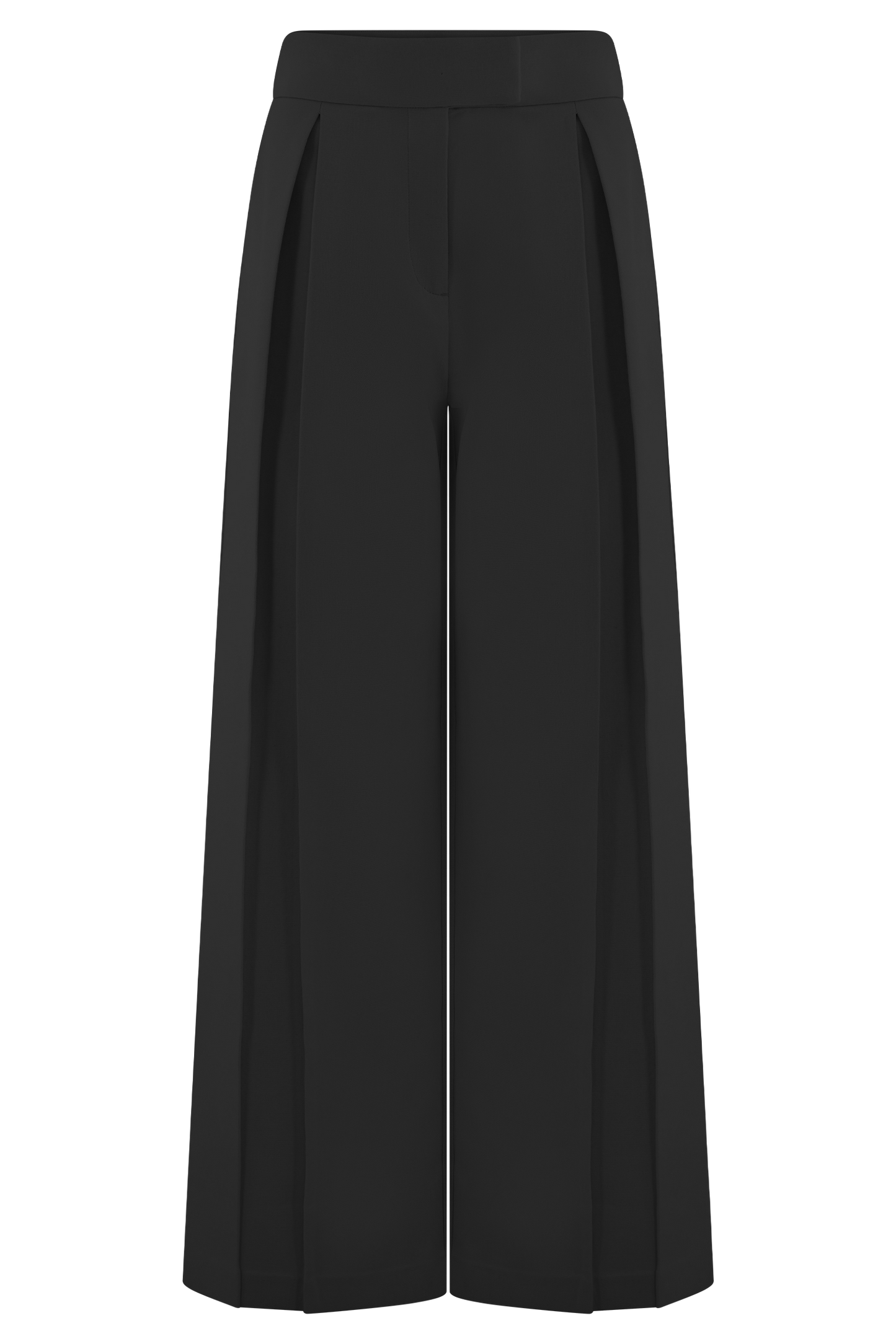 Raya Mid Rise Wide Leg Linen Pant - Black