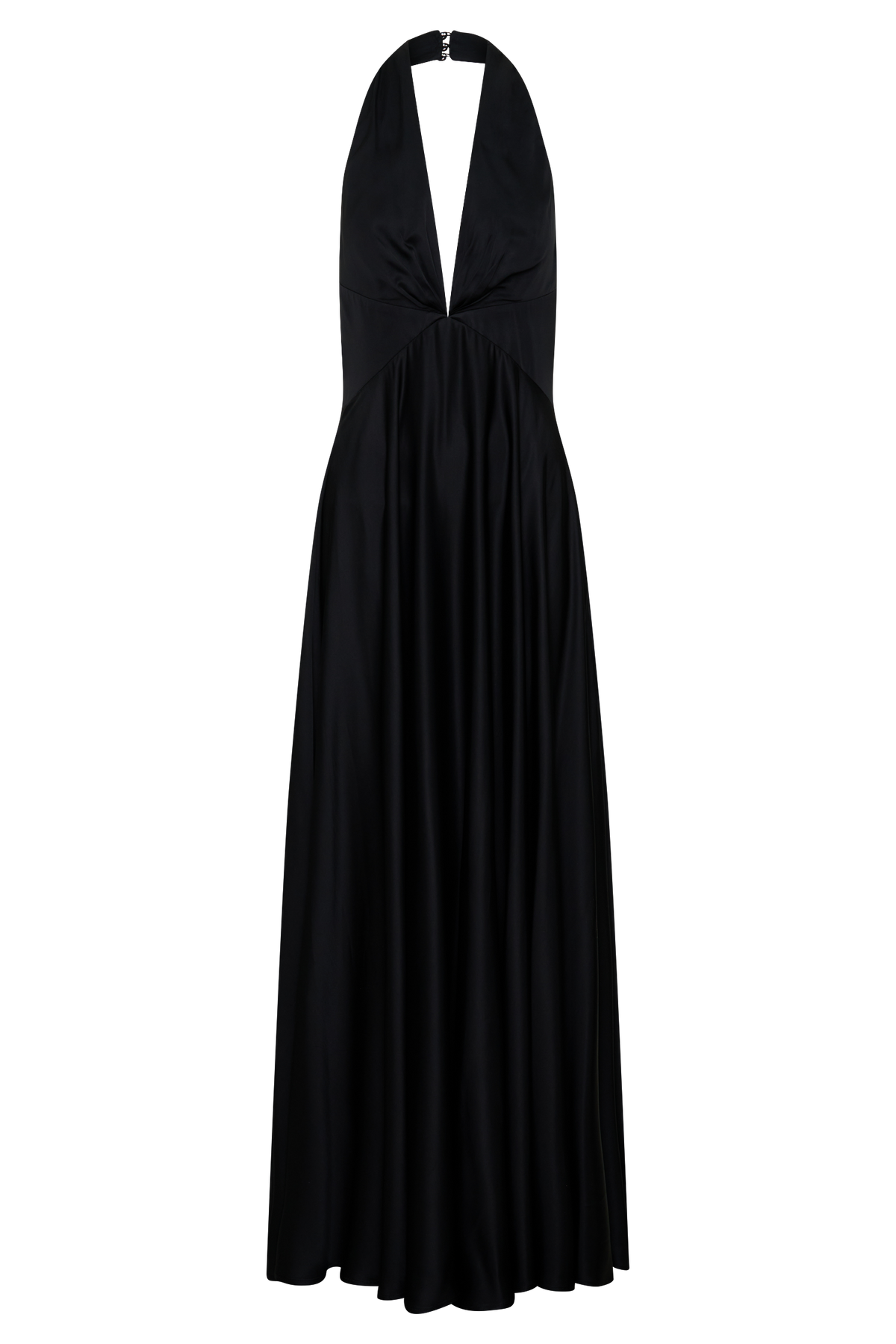 Rebecca Halter Buttoned Maxi Dress - Black