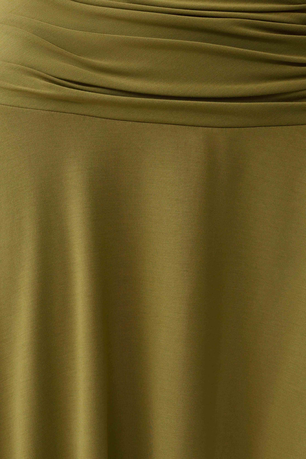 Talise Modal Hankie Midi Skirt - Vintage Olive