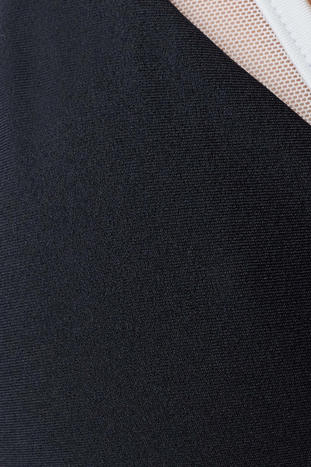Tempest Layered Triangle Bikini Top - Black/White