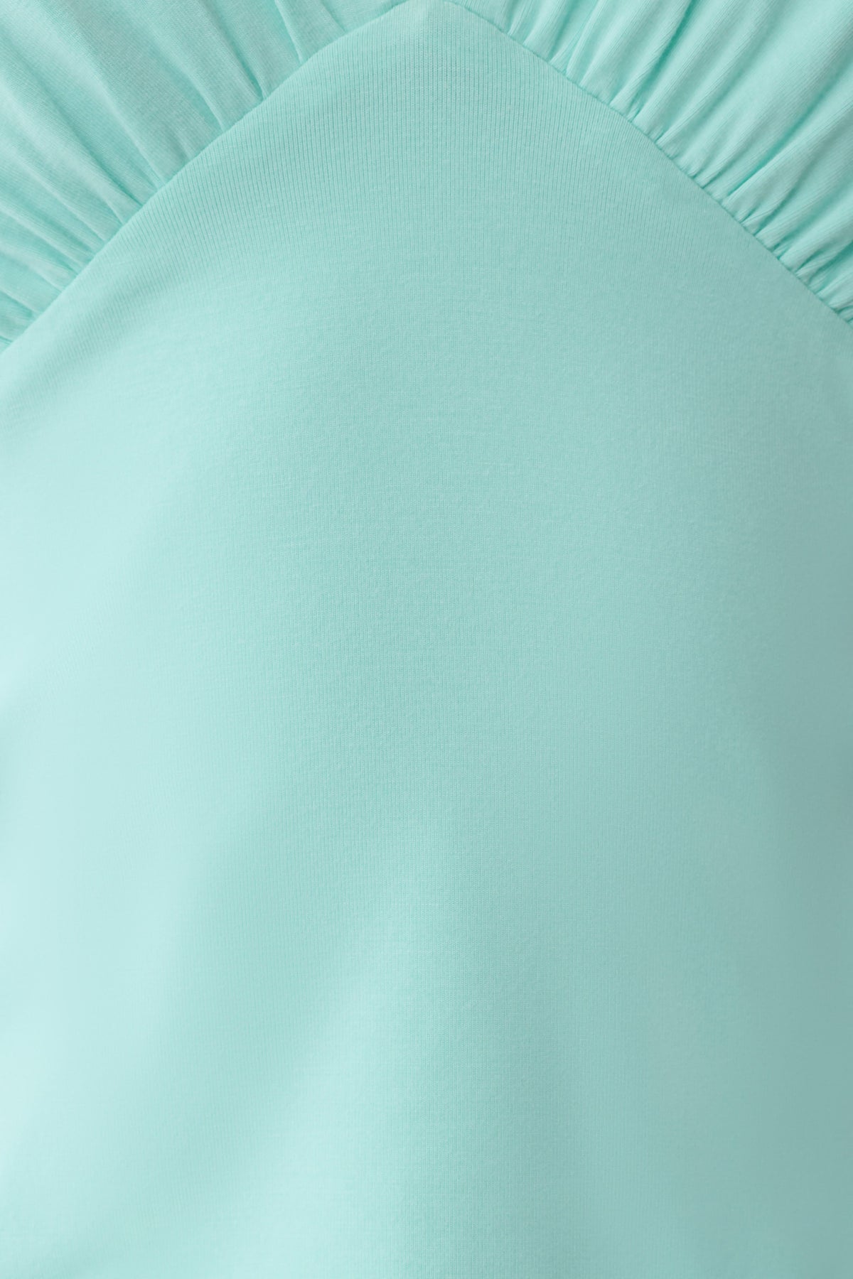 Mya Plunge V Neck Short Sleeve Top - Aqua Blue
