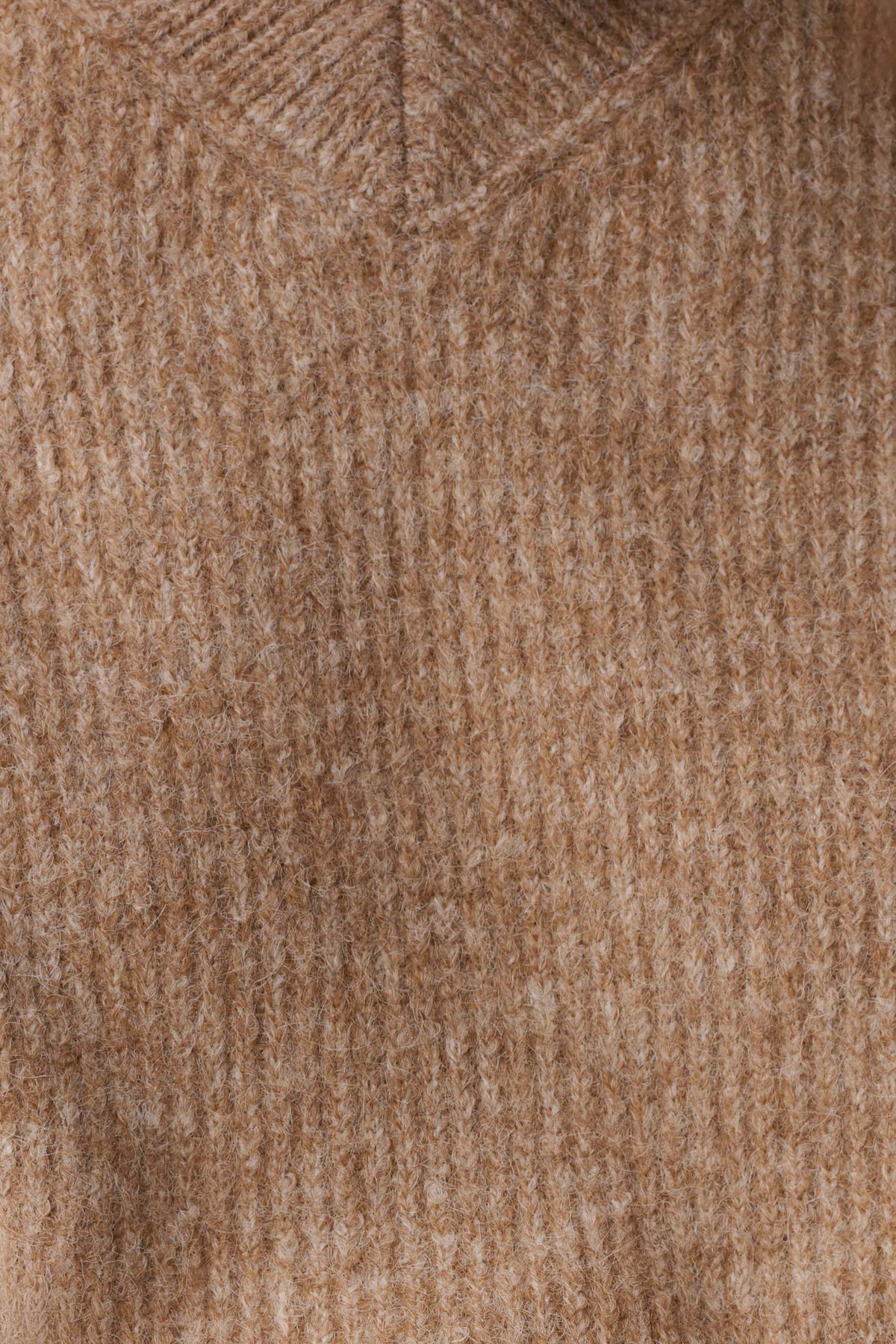 Briair Knit Vest With Shoulder Pads - Camel
