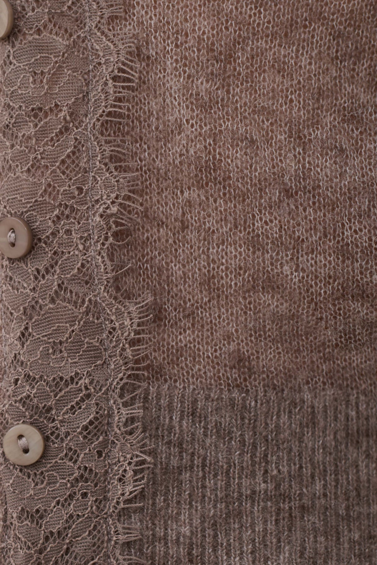 Amrita Lace Knit Cardigan - Oatmeal