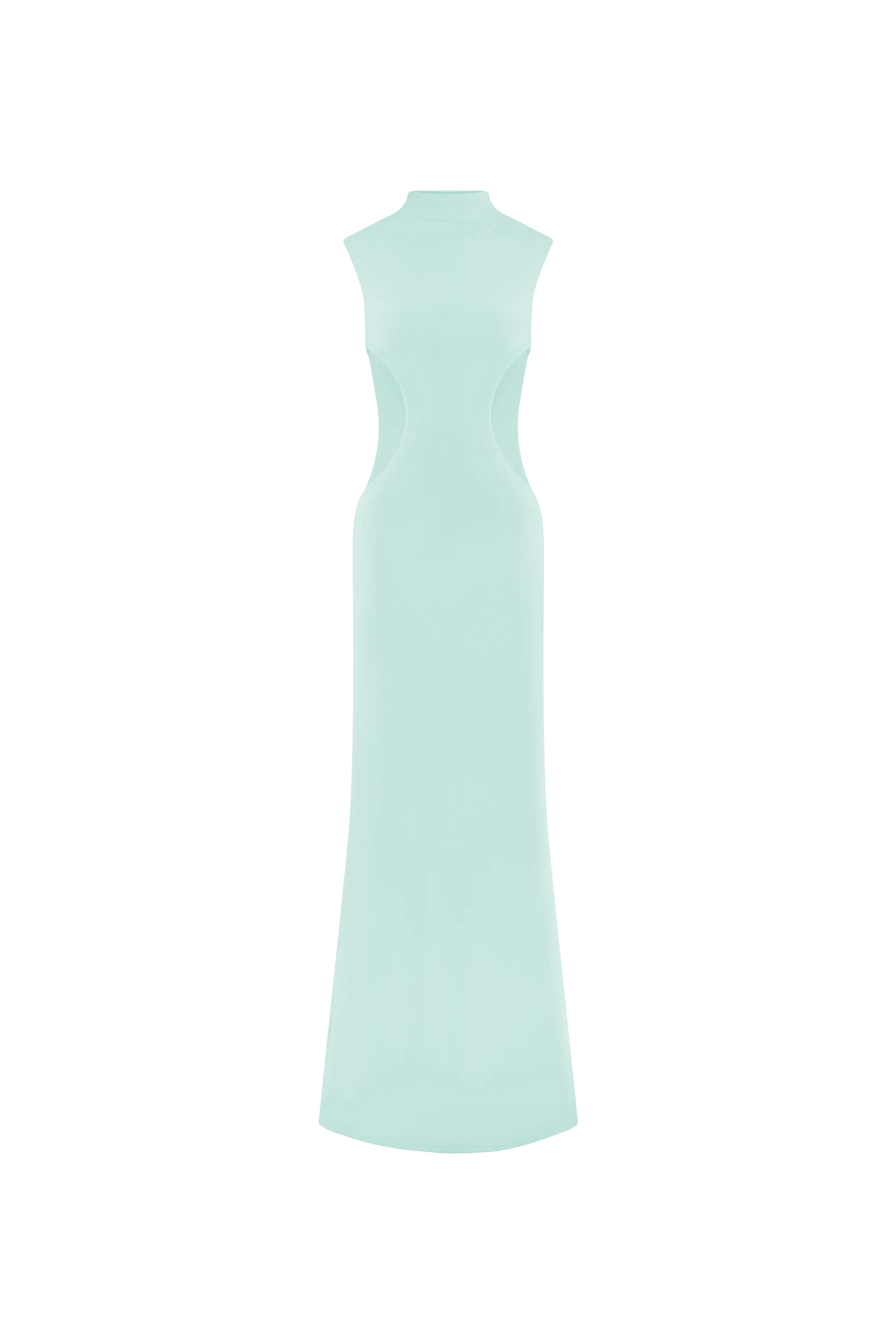 Massie Slinky And Mesh Maxi Dress - Lagoon