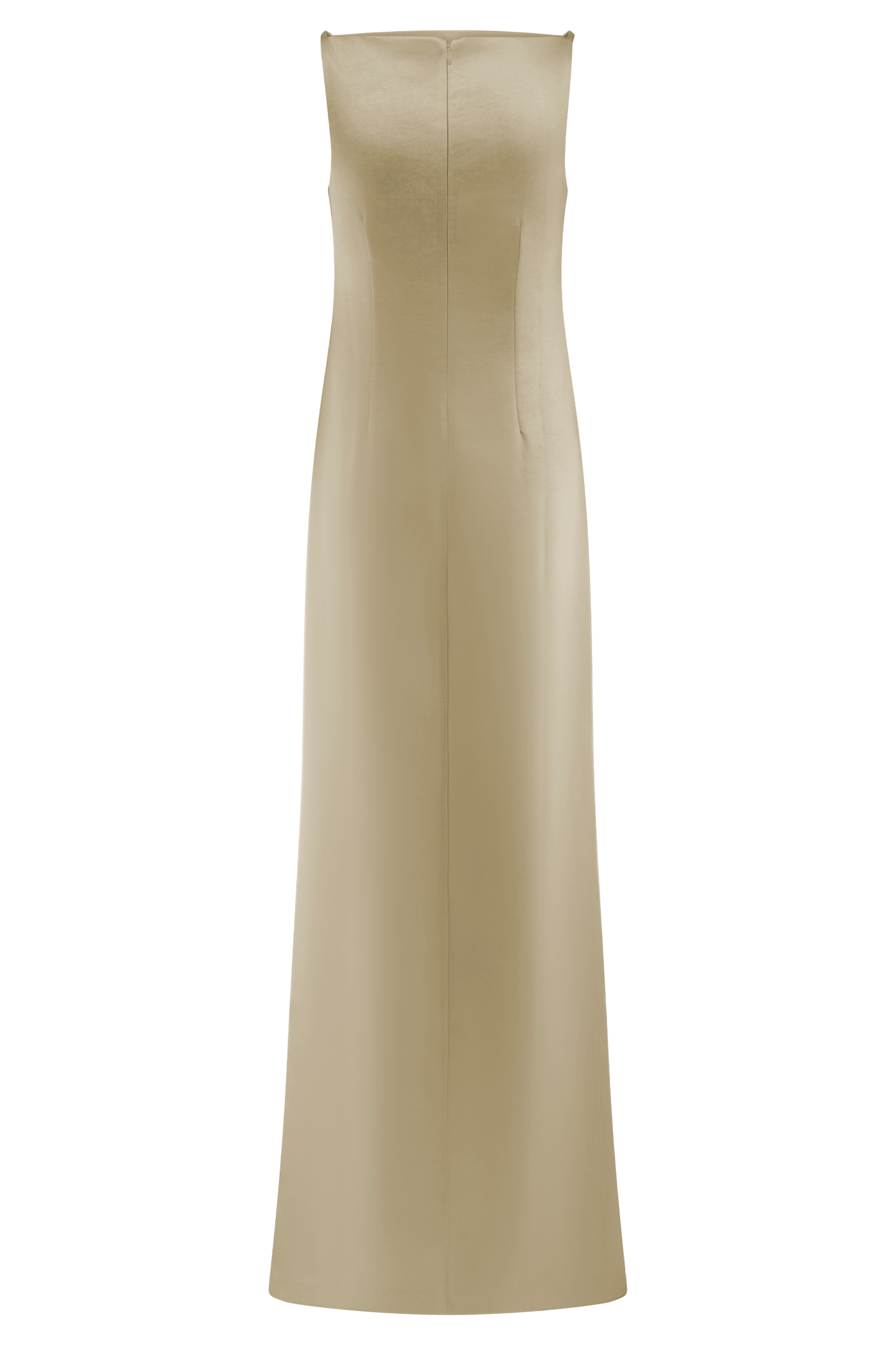 Violet Sleeveless Satin Maxi Dress - Blush Gold