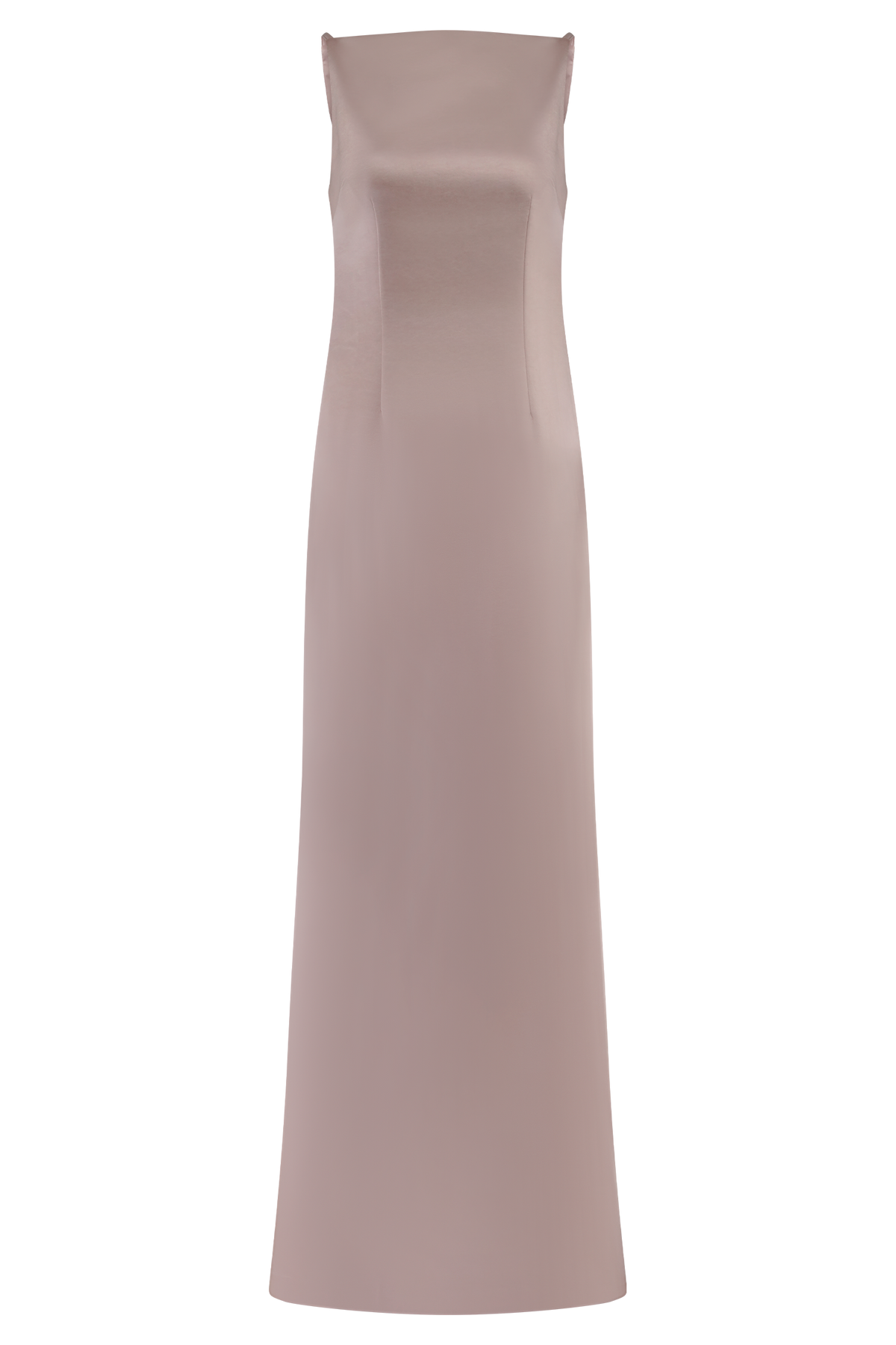 Violet Sleeveless Satin Maxi Dress - Soft Pink