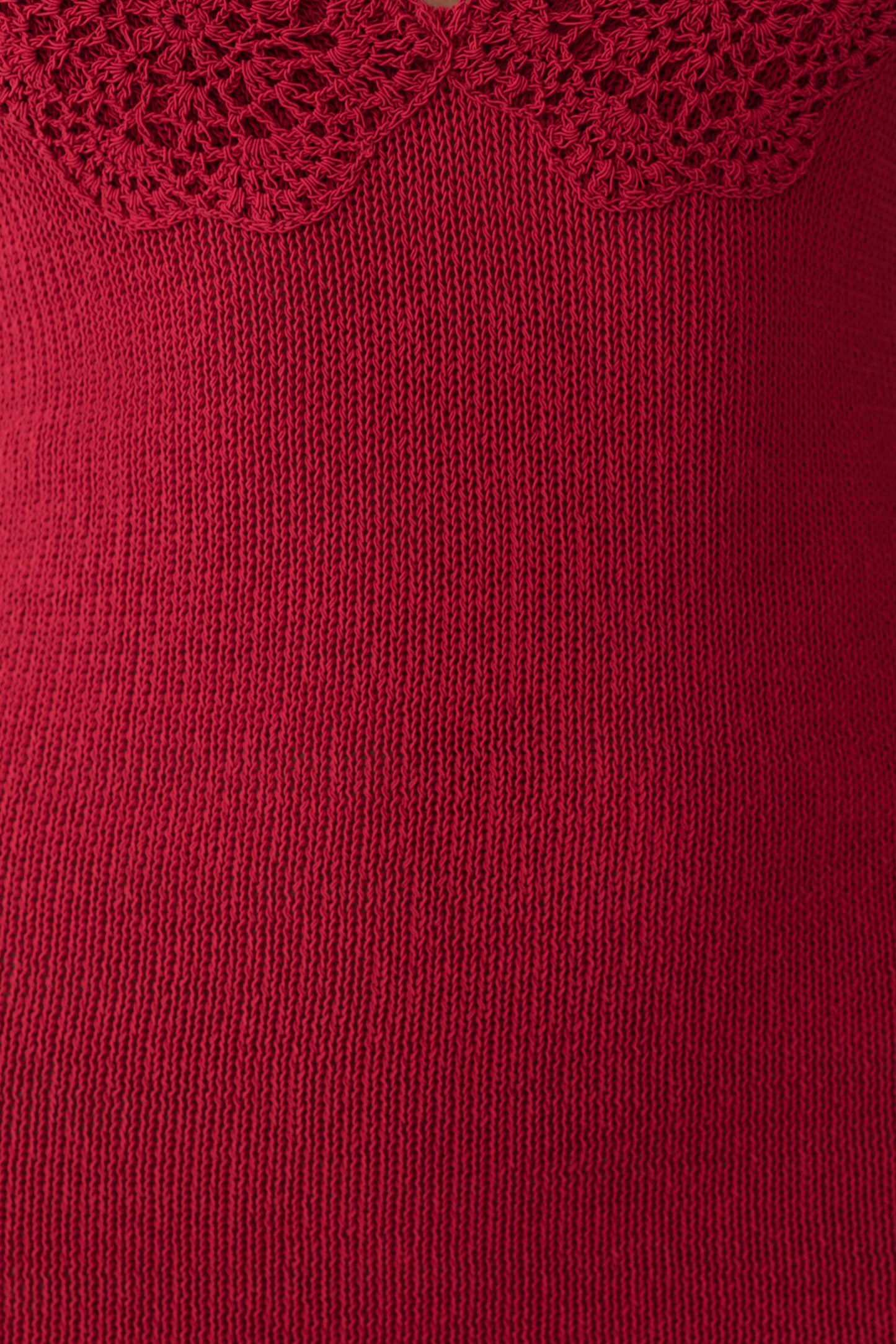 Bohdie Crochet Halter Mini Dress - Pomegranate