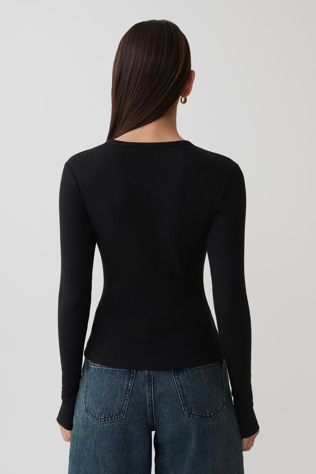 Leny Long Sleeve Top - Black
