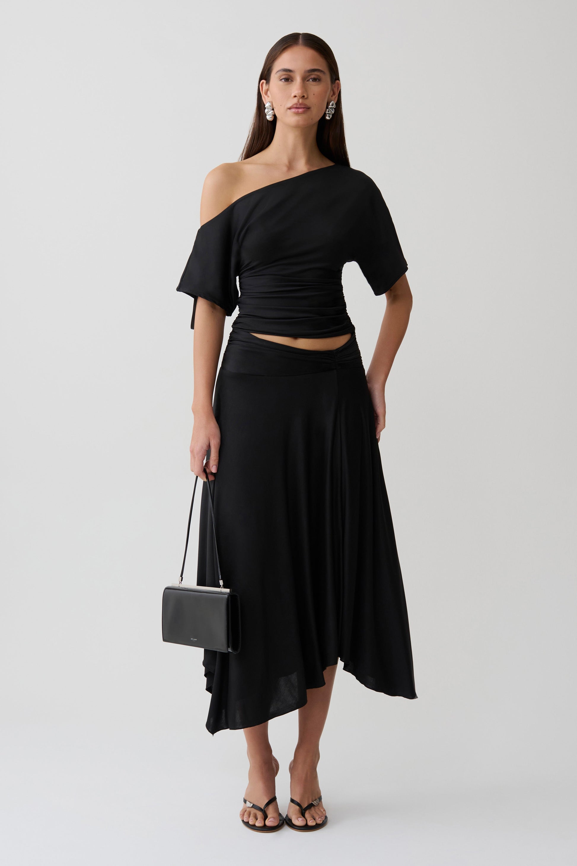 Luu Slinky Midi Skirt - Black #5