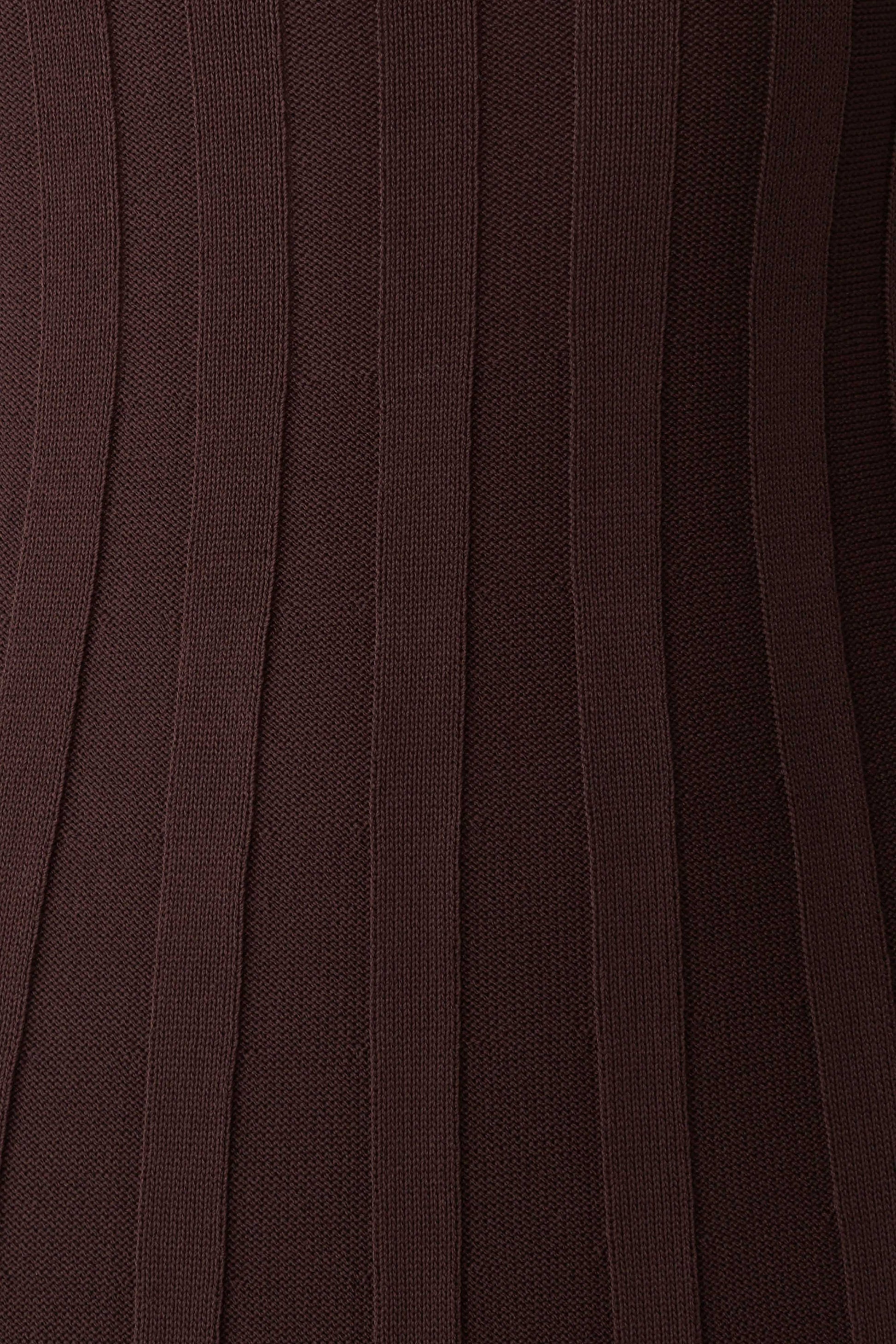 meshki ribbed dress Cleona Merino Wool Ribbed Long Sleeve Maxi Dress / Deep Chocolate | MESHKI