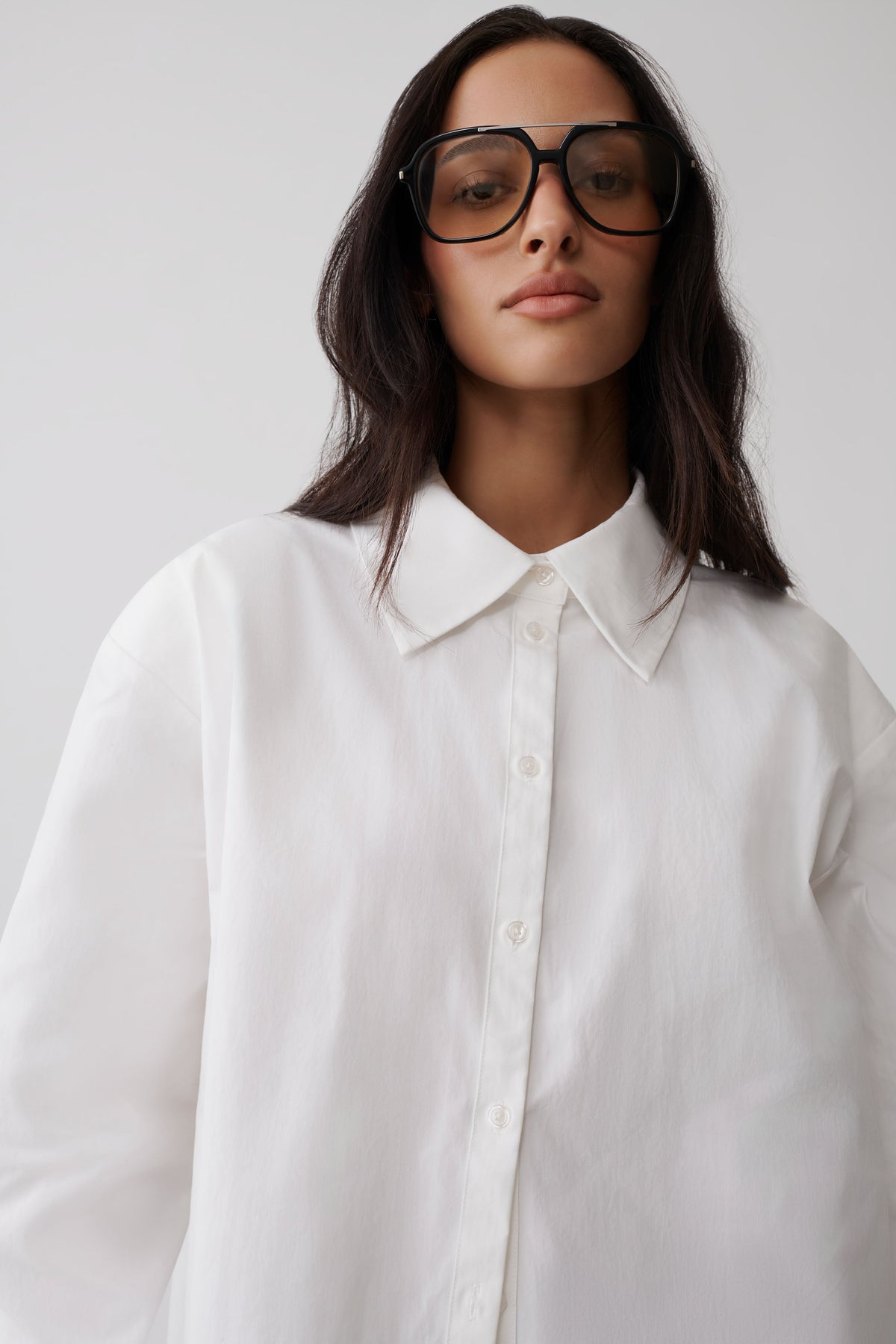 Rosalind Button Back Cotton Shirt - White #5