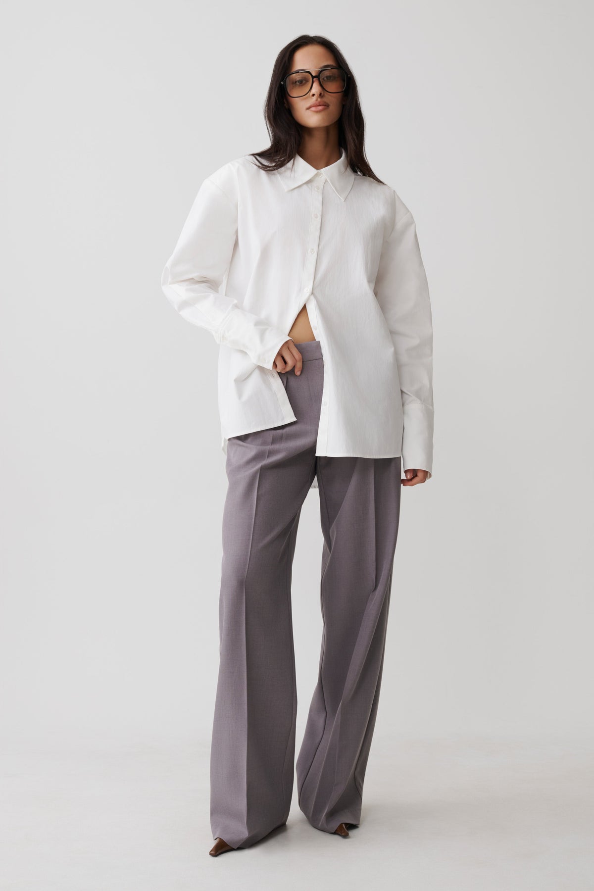 Rosalind Button Back Cotton Shirt - White #3