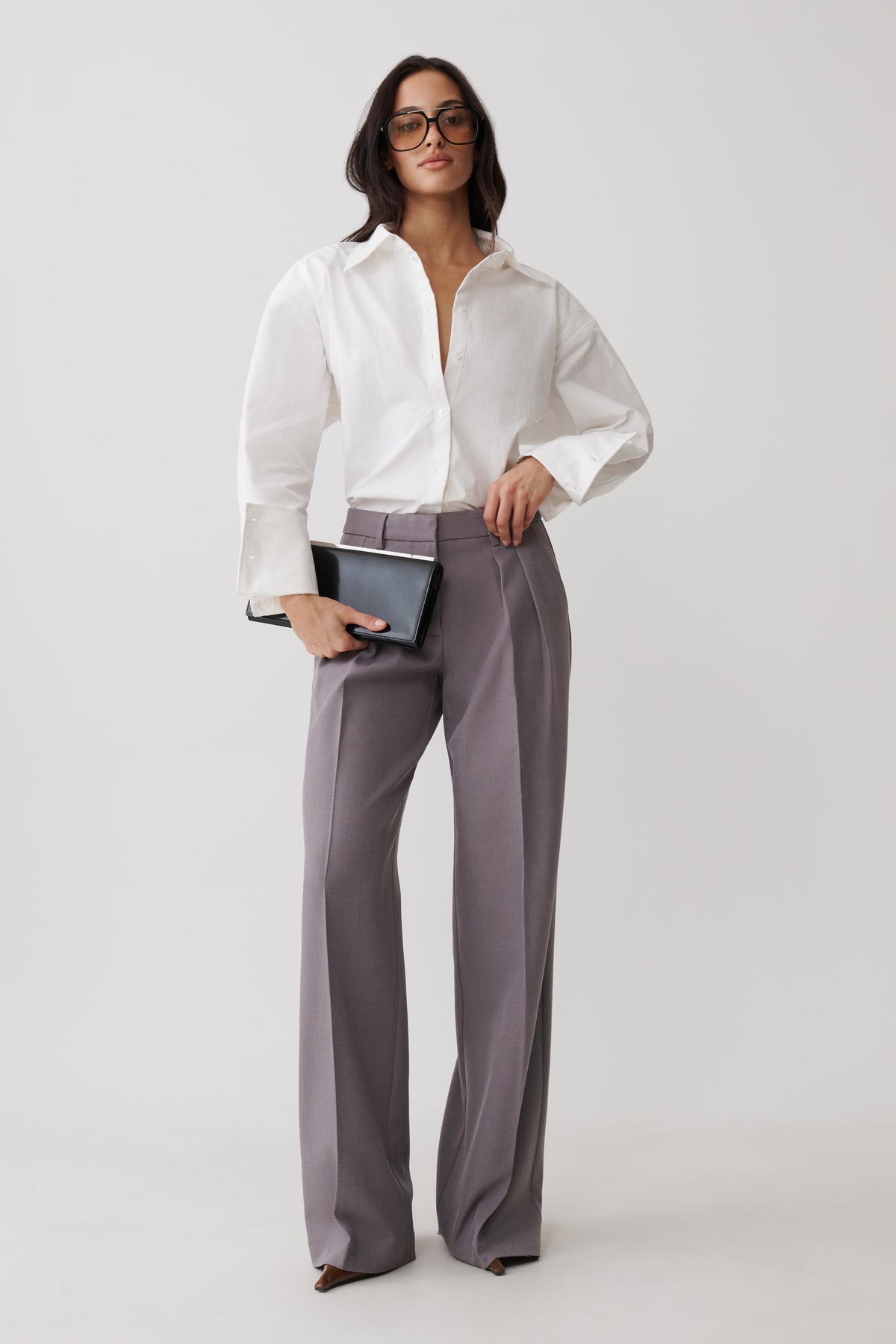 Rosalind Button Back Cotton Shirt - White