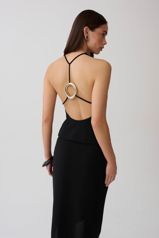 Bernadette Hardware Sleeveless Top - Black