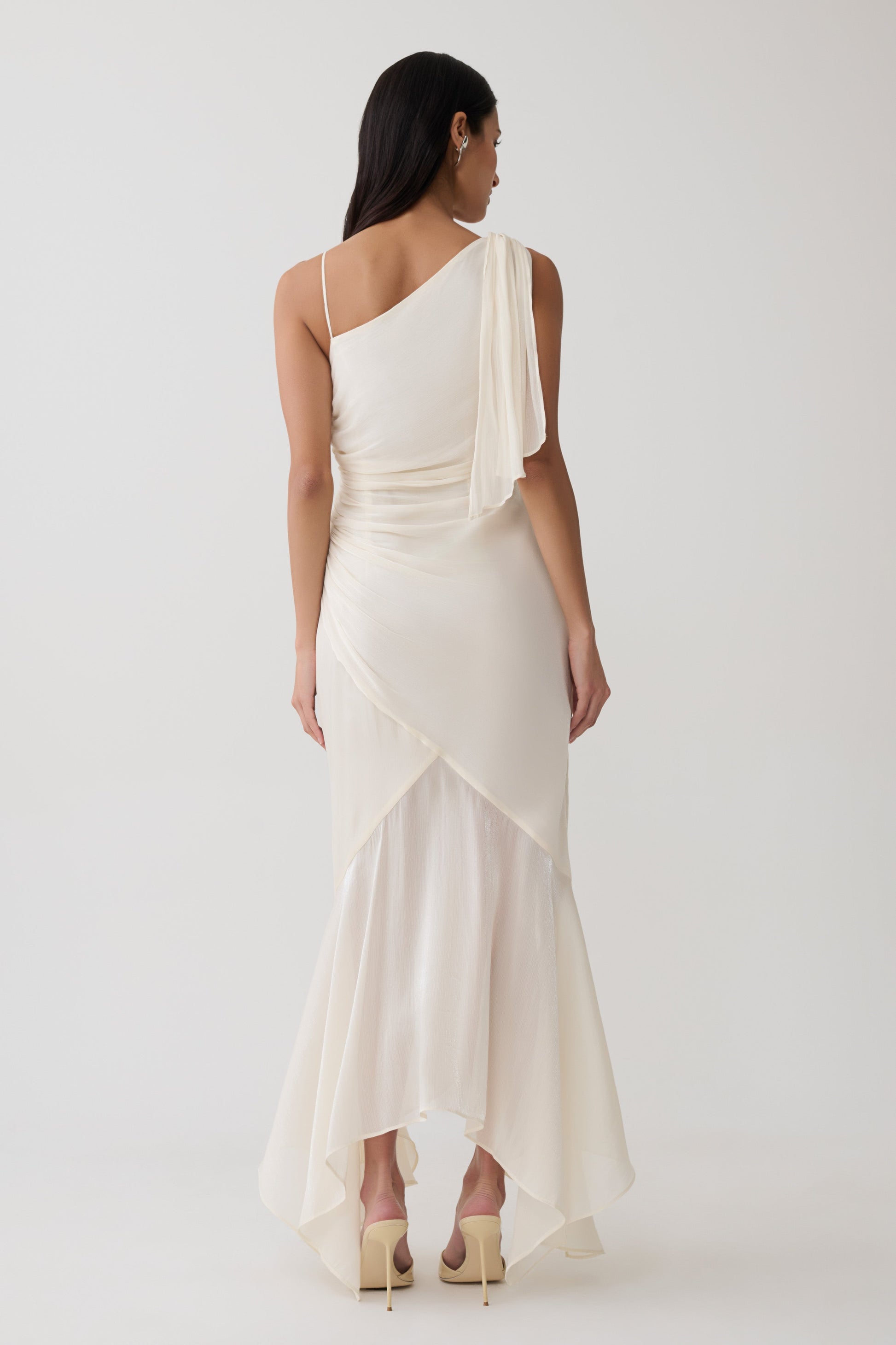 Edith Draped Maxi Dress - Ivory #2