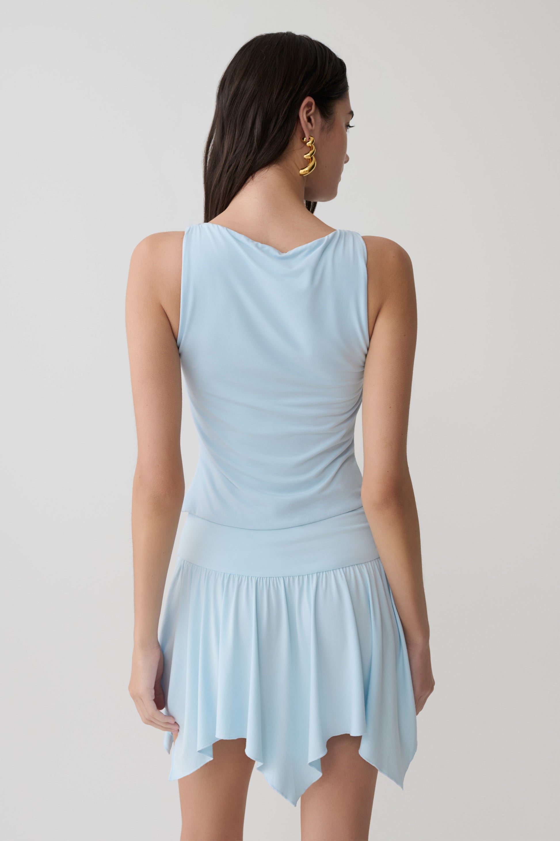 Nicolette Sleeveless Tank Top / Pale Blue | MESHKI