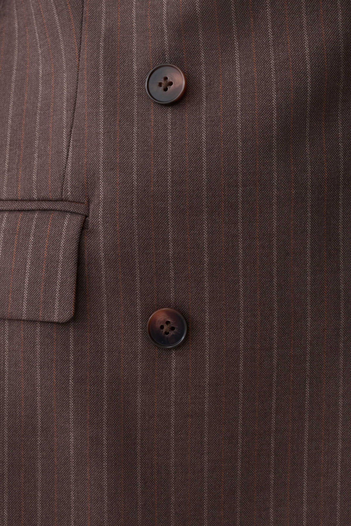 Phoebe Double Breasted Blazer - Brown Stripe #6