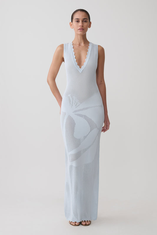 white blue dress Wedtrend Women Elegant Tiered Maxi Flower A Line Spaghetti Straps Print Wedding Party Dress, White Blue Flower / US10 Package Contents Here's why people saw the
