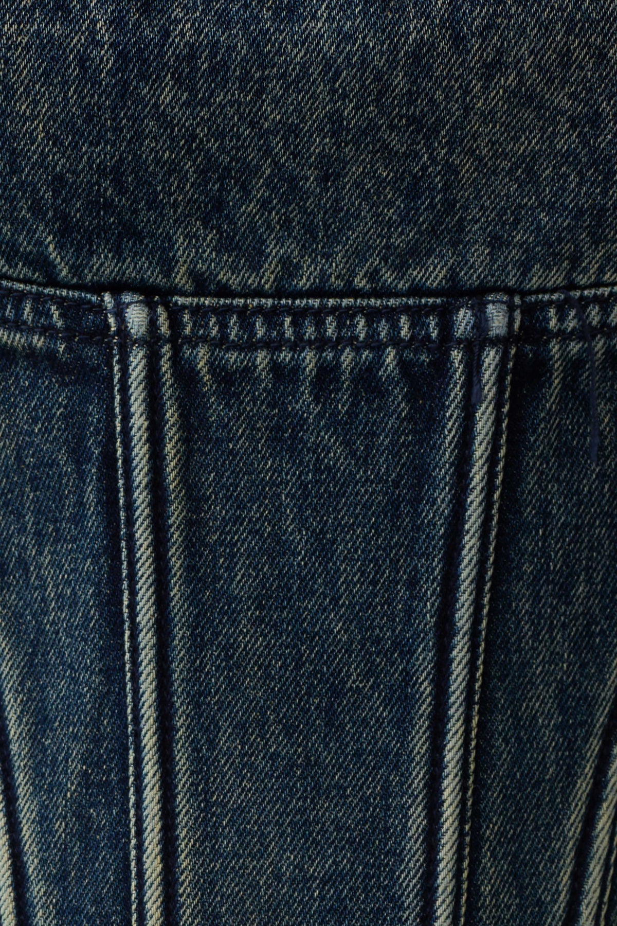 Stephanie Corset Denim Top - Vintage Blue