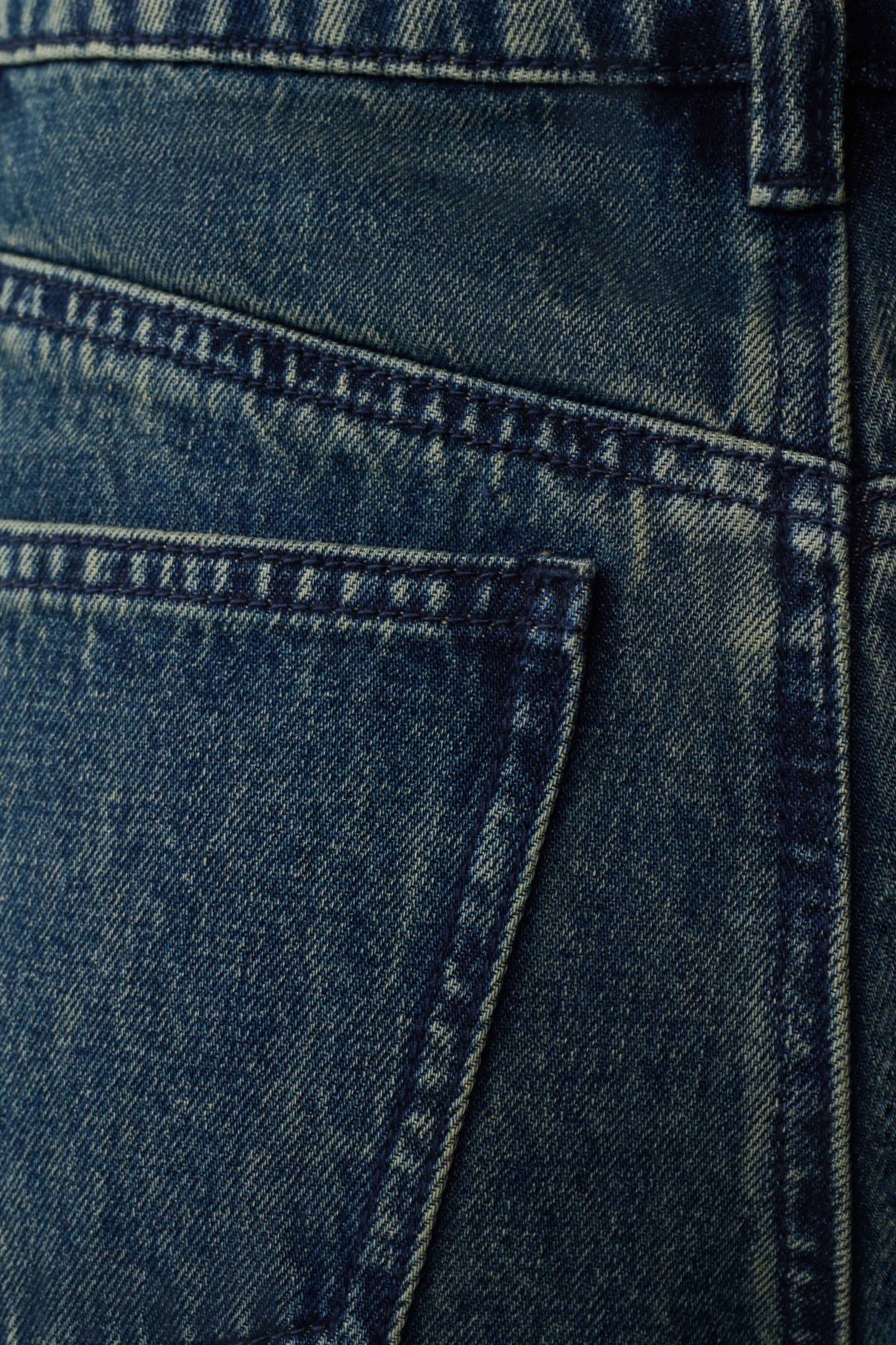 Stephanie Barrel Denim Jeans - Vintage Blue #10