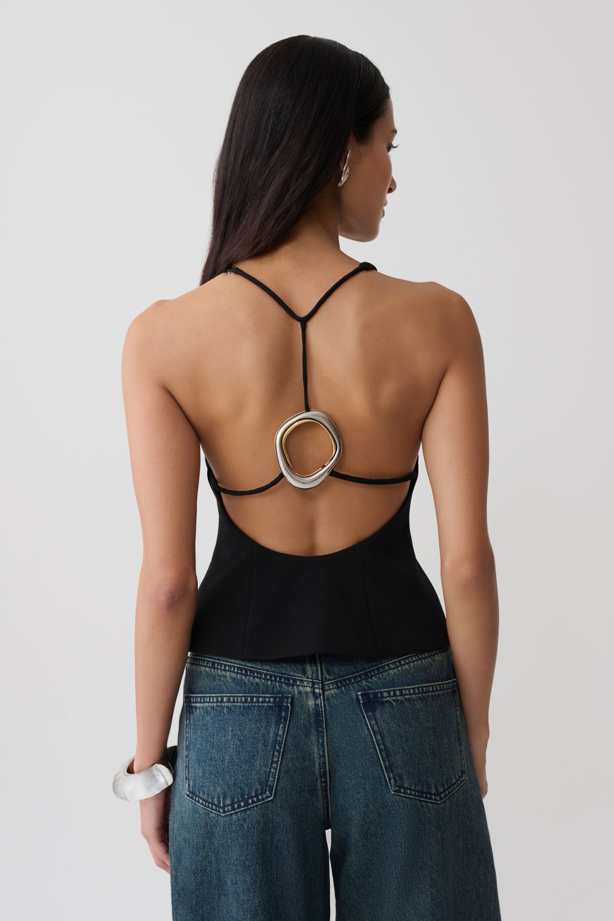 Bernadette Hardware Sleeveless Top - Black