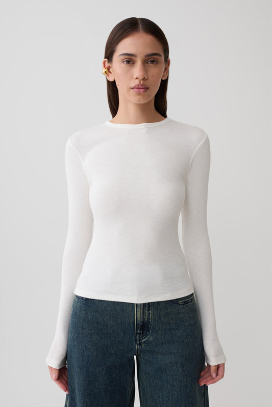 Leny Long Sleeve Top - White