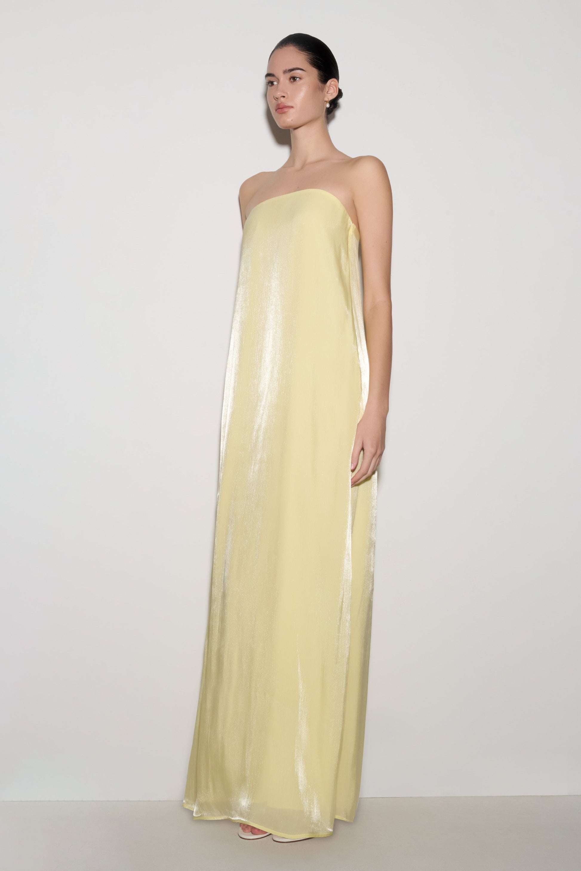 Olivia Strapless Maxi Dress / Lemon | MESHKI